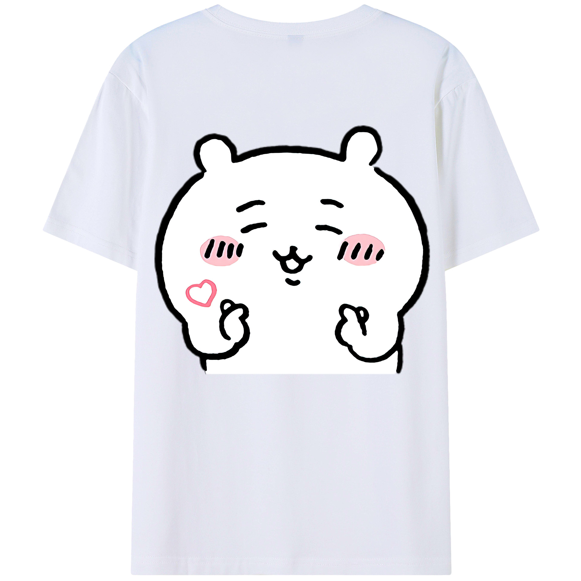 （画像用） ちいかわ ちいかわ Chii-kawa chiikawa 綿100％半袖Tシャツ（背面プリント）