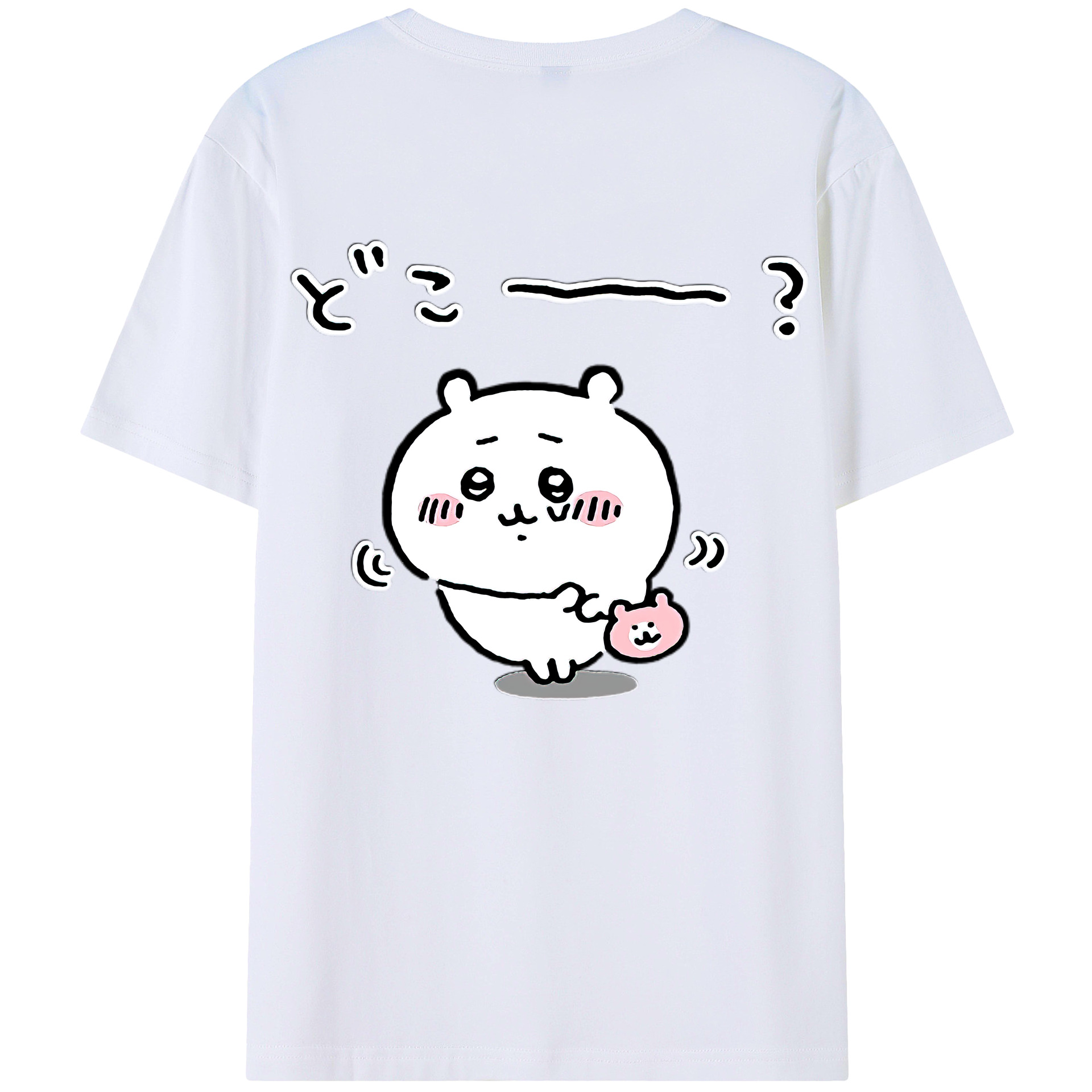 （画像用） ちいかわ ちいかわ Chii-kawa chiikawa 綿100％半袖Tシャツ（背面プリント）