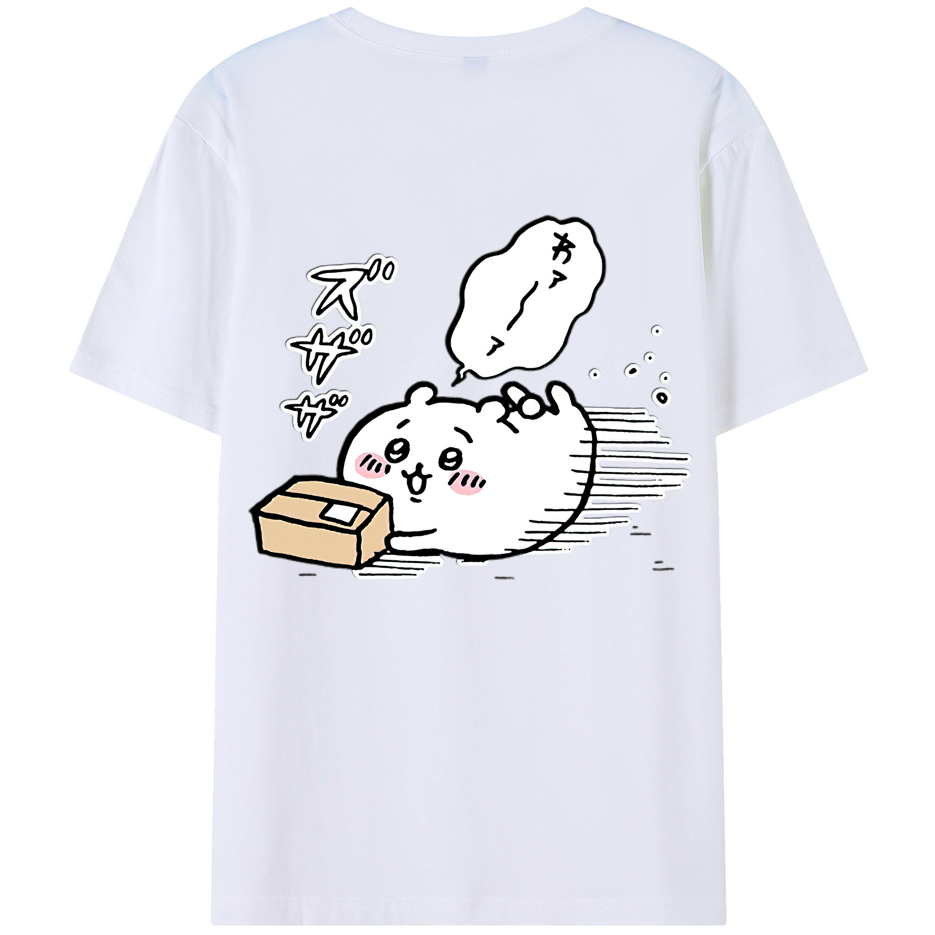 （画像用） ちいかわ ちいかわ Chii-kawa chiikawa 綿100％半袖Tシャツ（背面プリント）