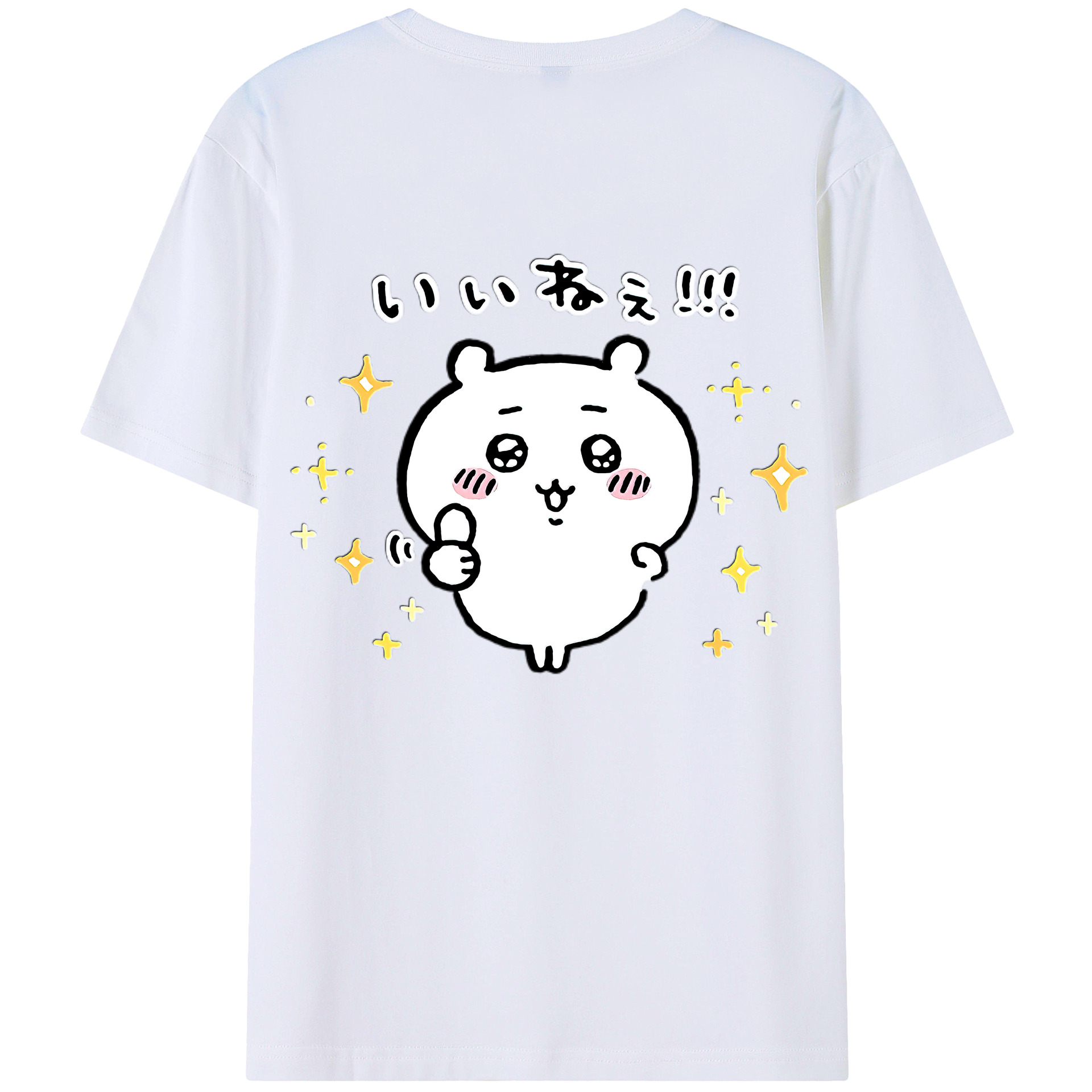 （画像用） ちいかわ ちいかわ Chii-kawa chiikawa 綿100％半袖Tシャツ（背面プリント）