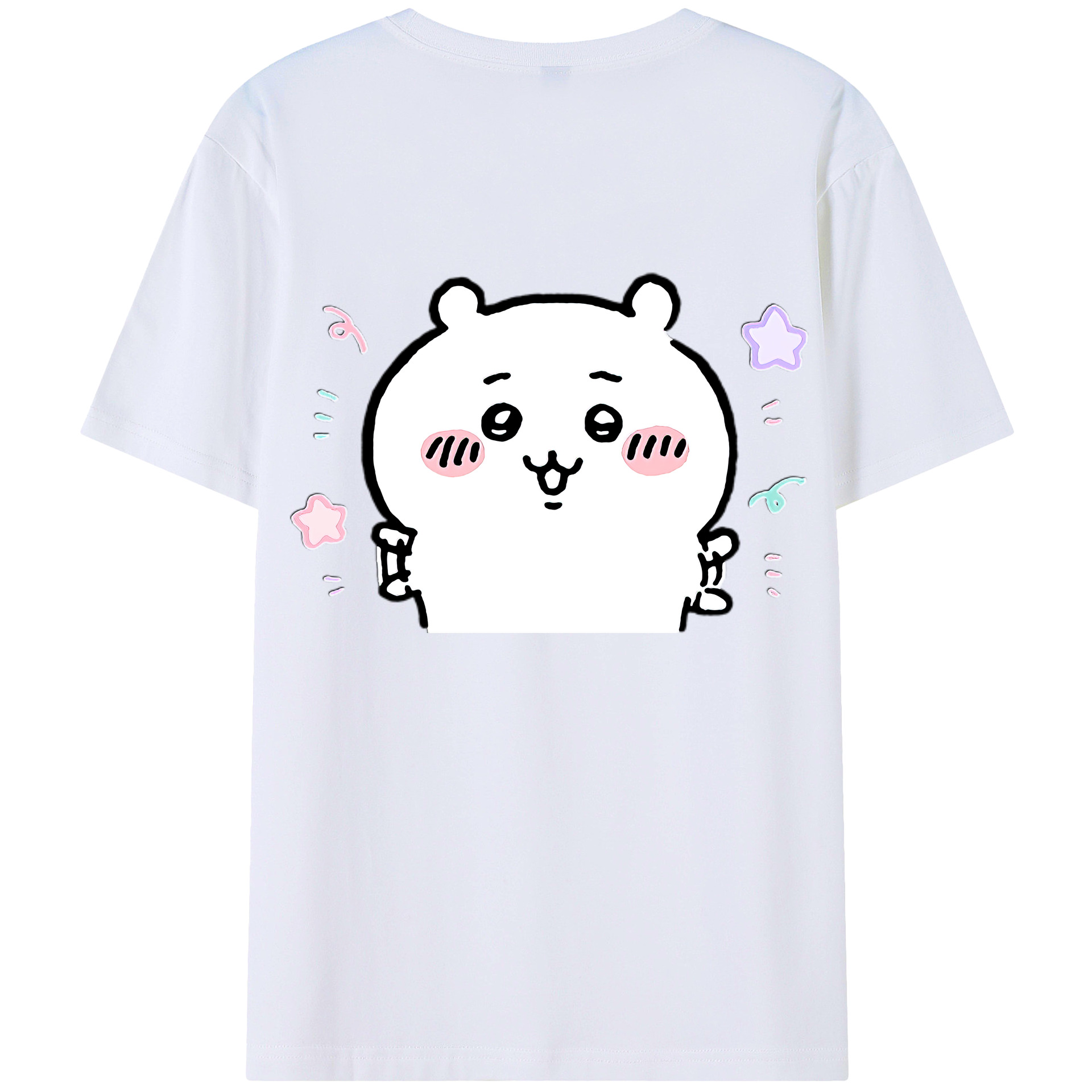 （画像用） ちいかわ ちいかわ Chii-kawa chiikawa 綿100％半袖Tシャツ（背面プリント）