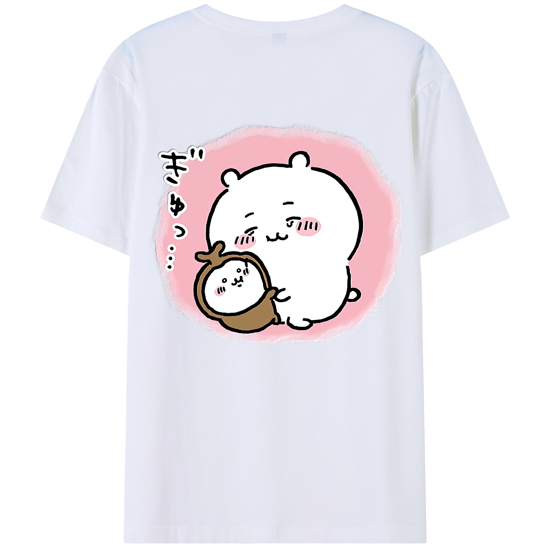 （画像用） ちいかわ ちいかわ Chii-kawa chiikawa 綿100％半袖Tシャツ（背面プリント）