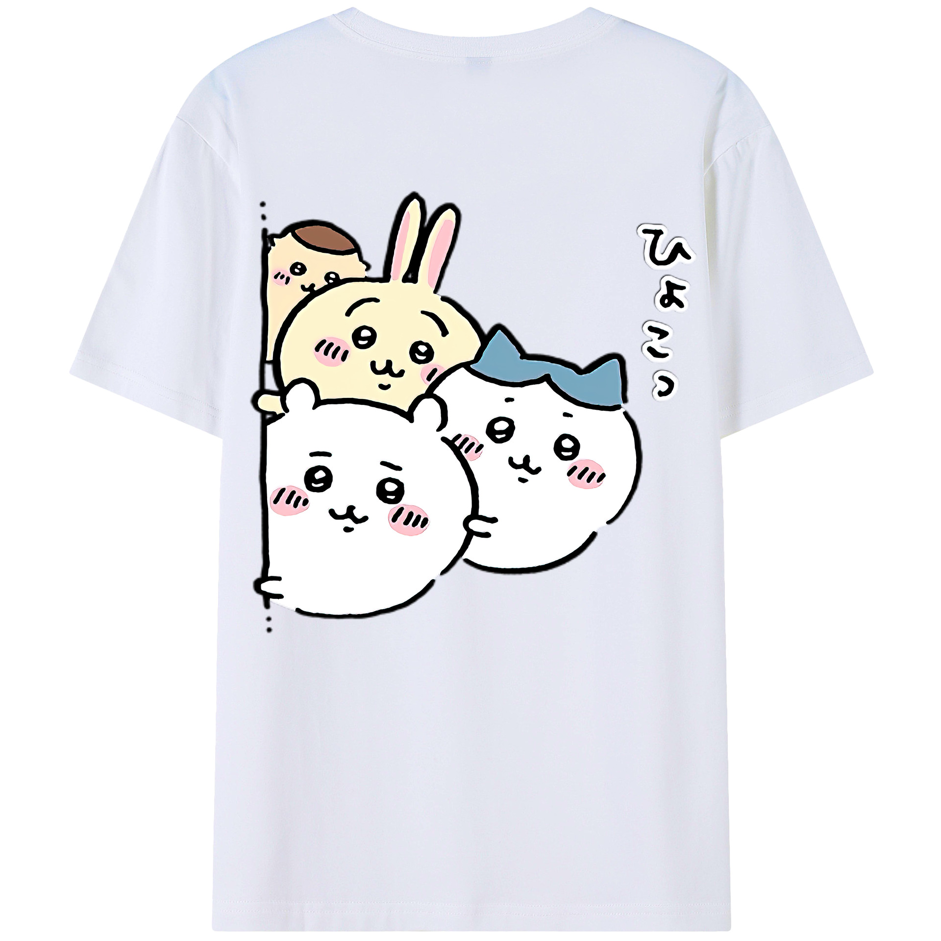 （画像用） ちいかわ ちいかわ Chii-kawa chiikawa 綿100％半袖Tシャツ（背面プリント）
