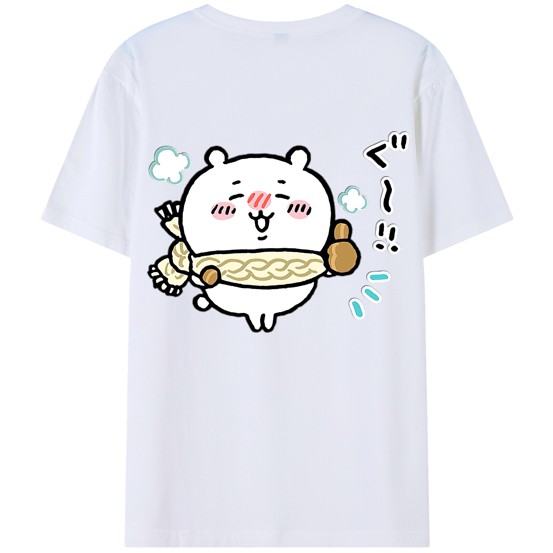 （画像用） ちいかわ ちいかわ Chii-kawa chiikawa 綿100％半袖Tシャツ（背面プリント）