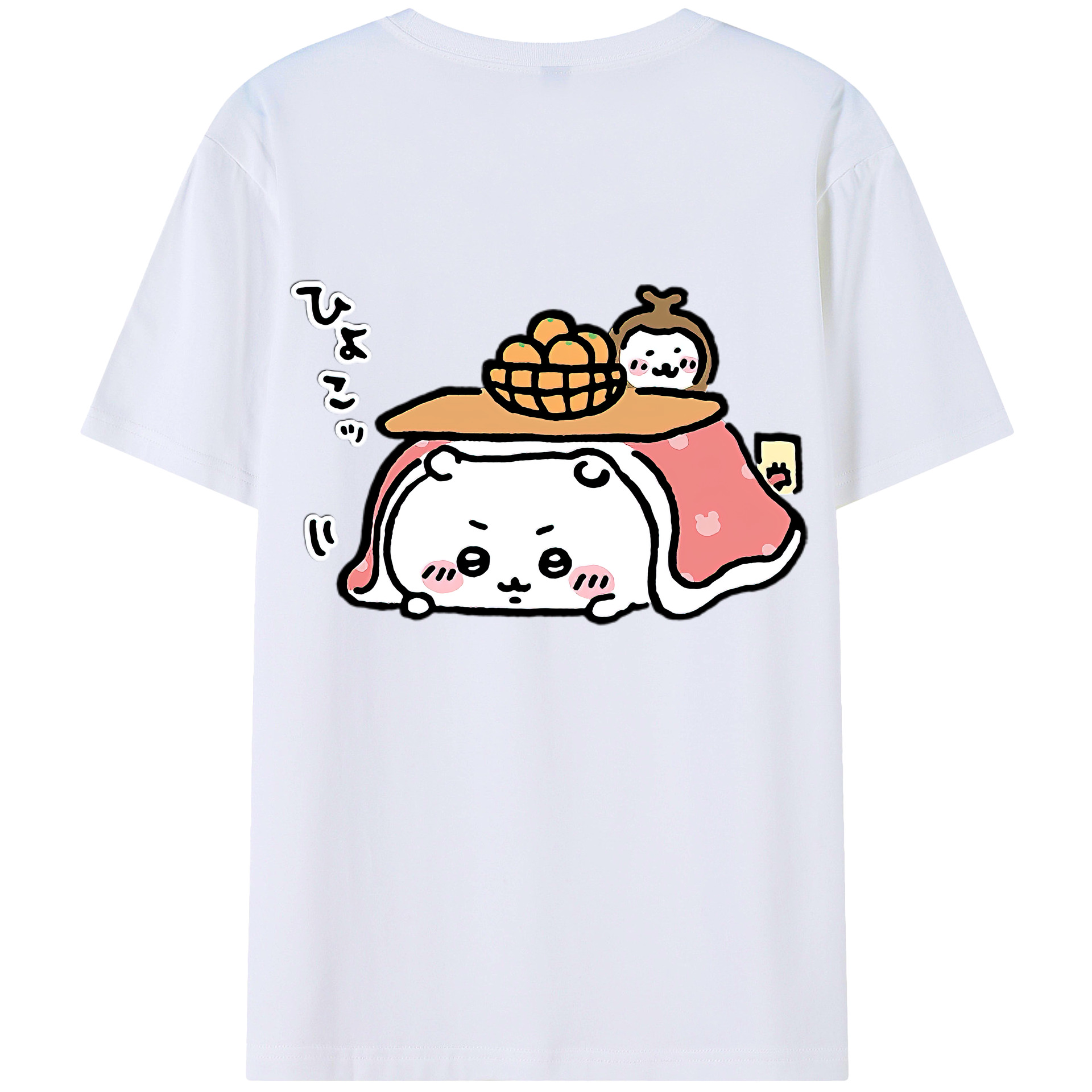 （画像用） ちいかわ ちいかわ Chii-kawa chiikawa 綿100％半袖Tシャツ（背面プリント）