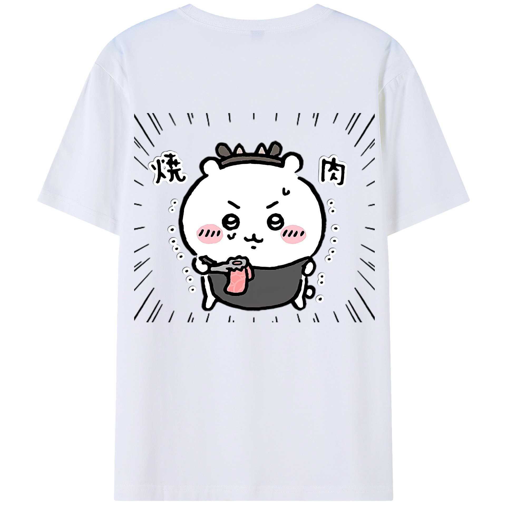 （画像用） ちいかわ ちいかわ Chii-kawa chiikawa 綿100％半袖Tシャツ（背面プリント）
