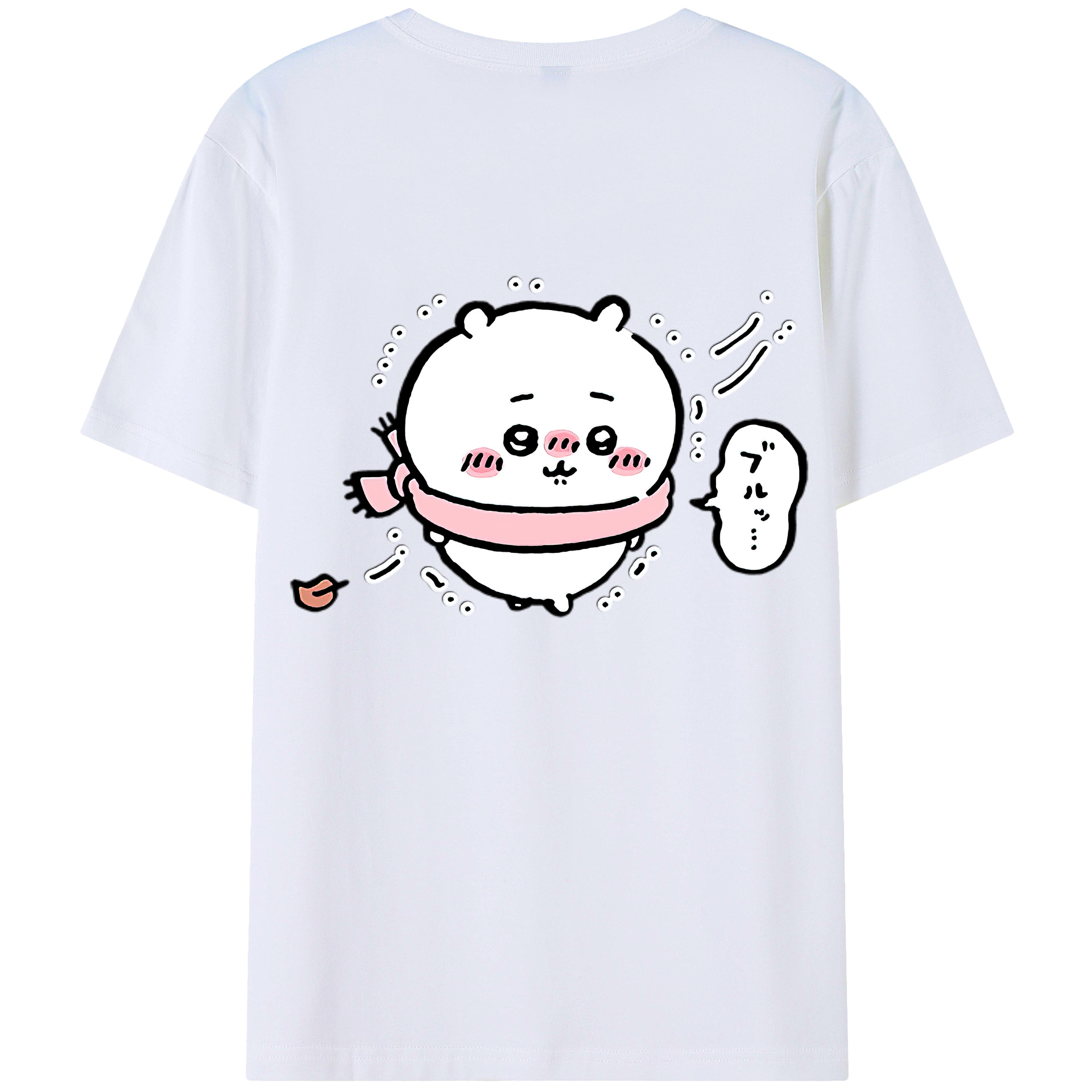 （画像用） ちいかわ ちいかわ Chii-kawa chiikawa 綿100％半袖Tシャツ（背面プリント）