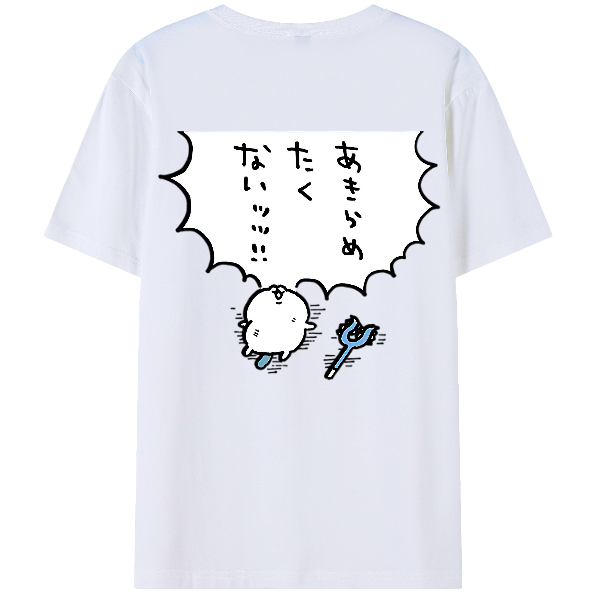（画像用） ちいかわ ちいかわ Chii-kawa chiikawa 綿100％半袖Tシャツ（背面プリント）