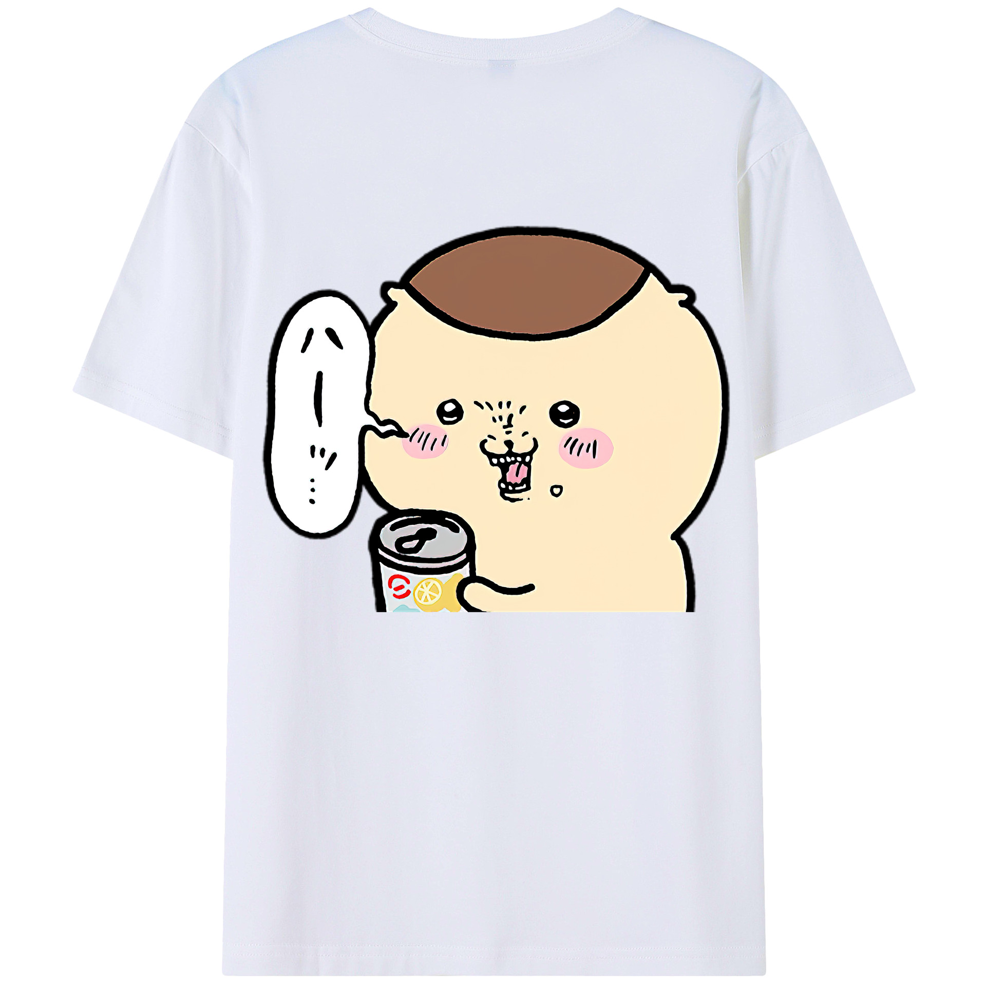 （画像用） ちいかわ くりまんじゅう Chii-kawa kuri manjū 綿100％半袖Tシャツ（背面プリント）