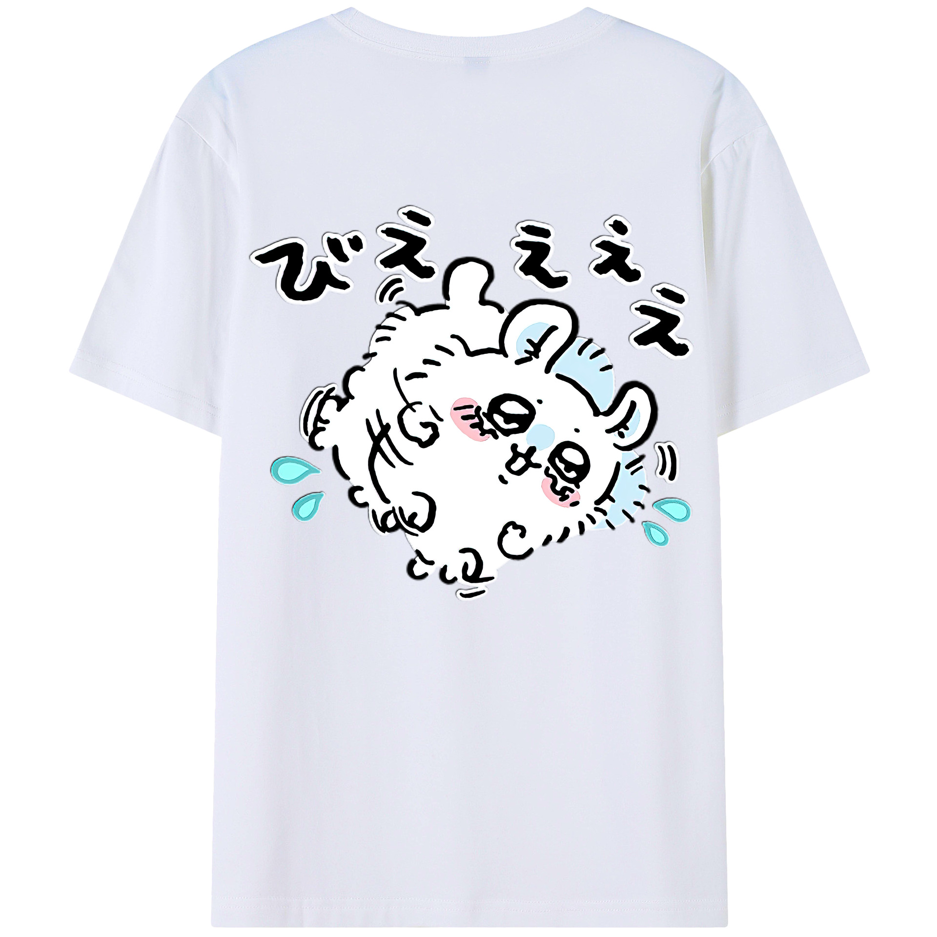 （画像用） ちいかわ モモンガ Chii-kawa Momonga 綿100％半袖Tシャツ（背面プリント）