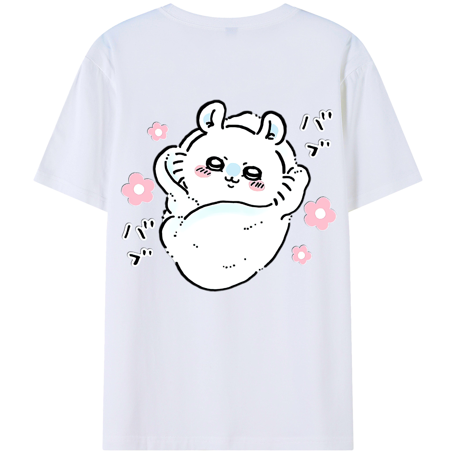 （画像用） ちいかわ モモンガ Chii-kawa Momonga 綿100％半袖Tシャツ（背面プリント）