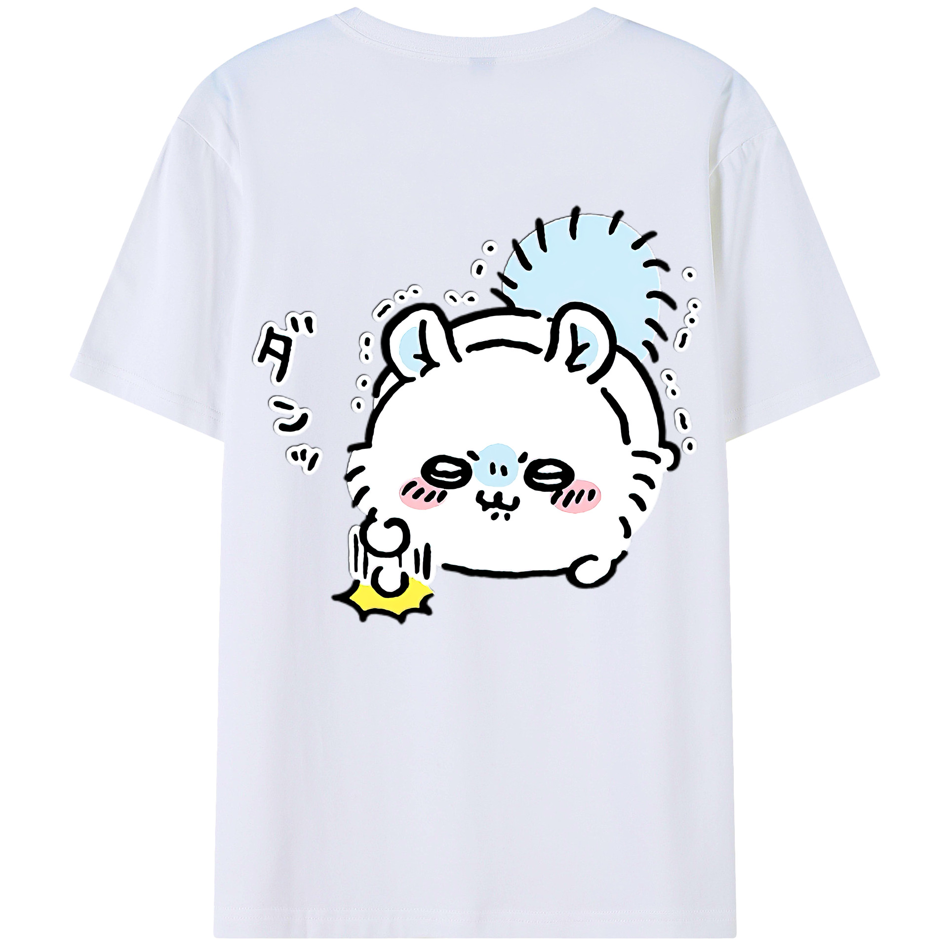 （画像用） ちいかわ モモンガ Chii-kawa Momonga 綿100％半袖Tシャツ（背面プリント）