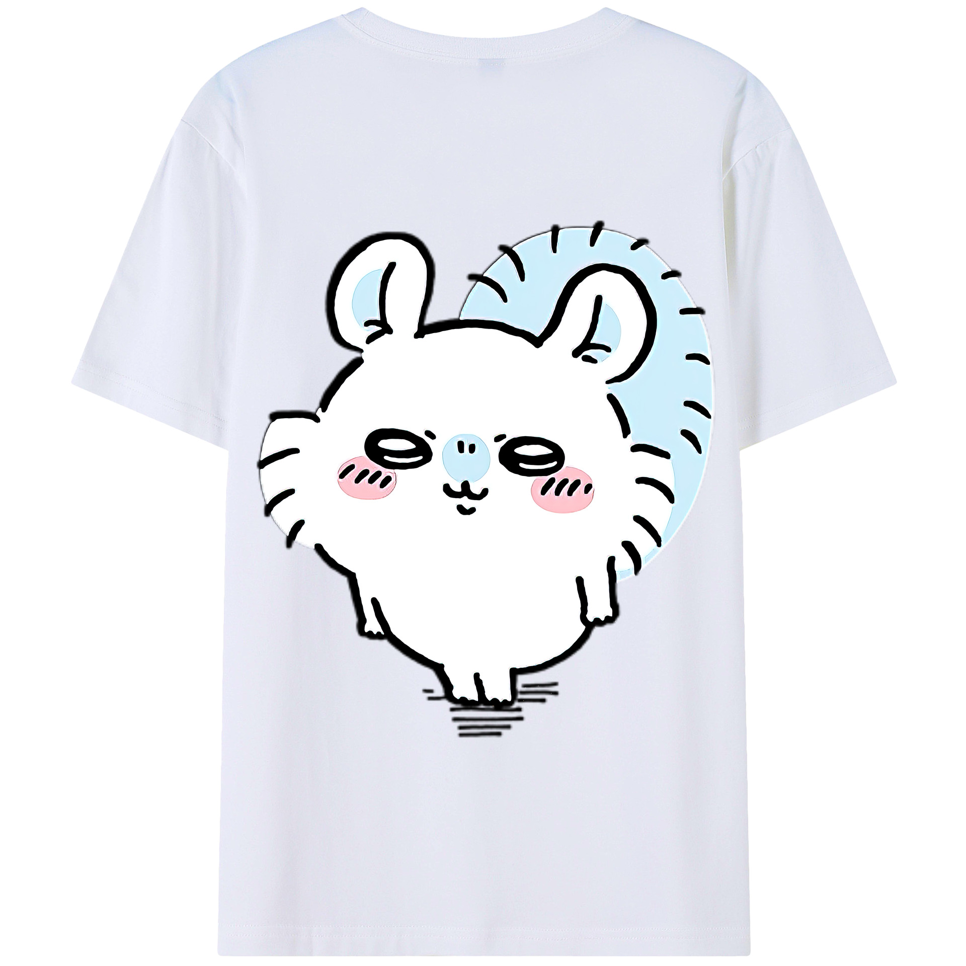 （画像用） ちいかわ モモンガ Chii-kawa Momonga 綿100％半袖Tシャツ（背面プリント）