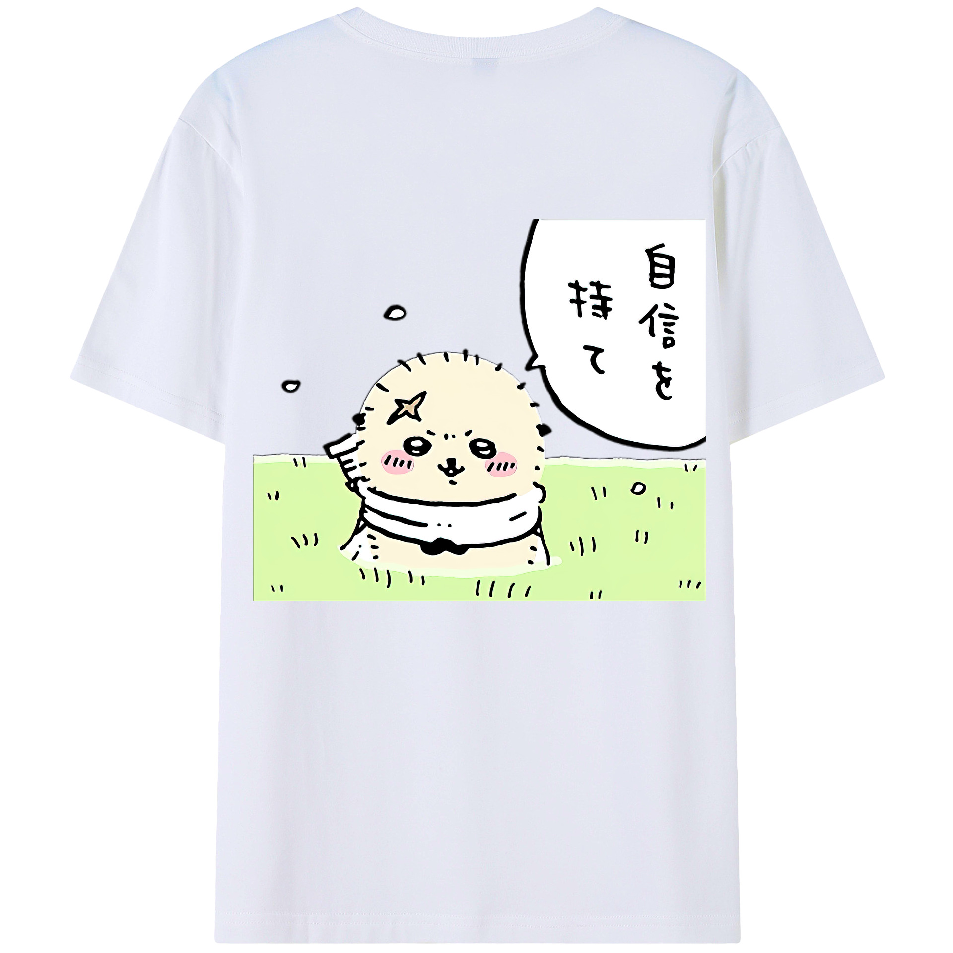 （画像用） ちいかわ ラッコ Chii-kawa Sea otter 綿100％半袖Tシャツ（背面プリント）