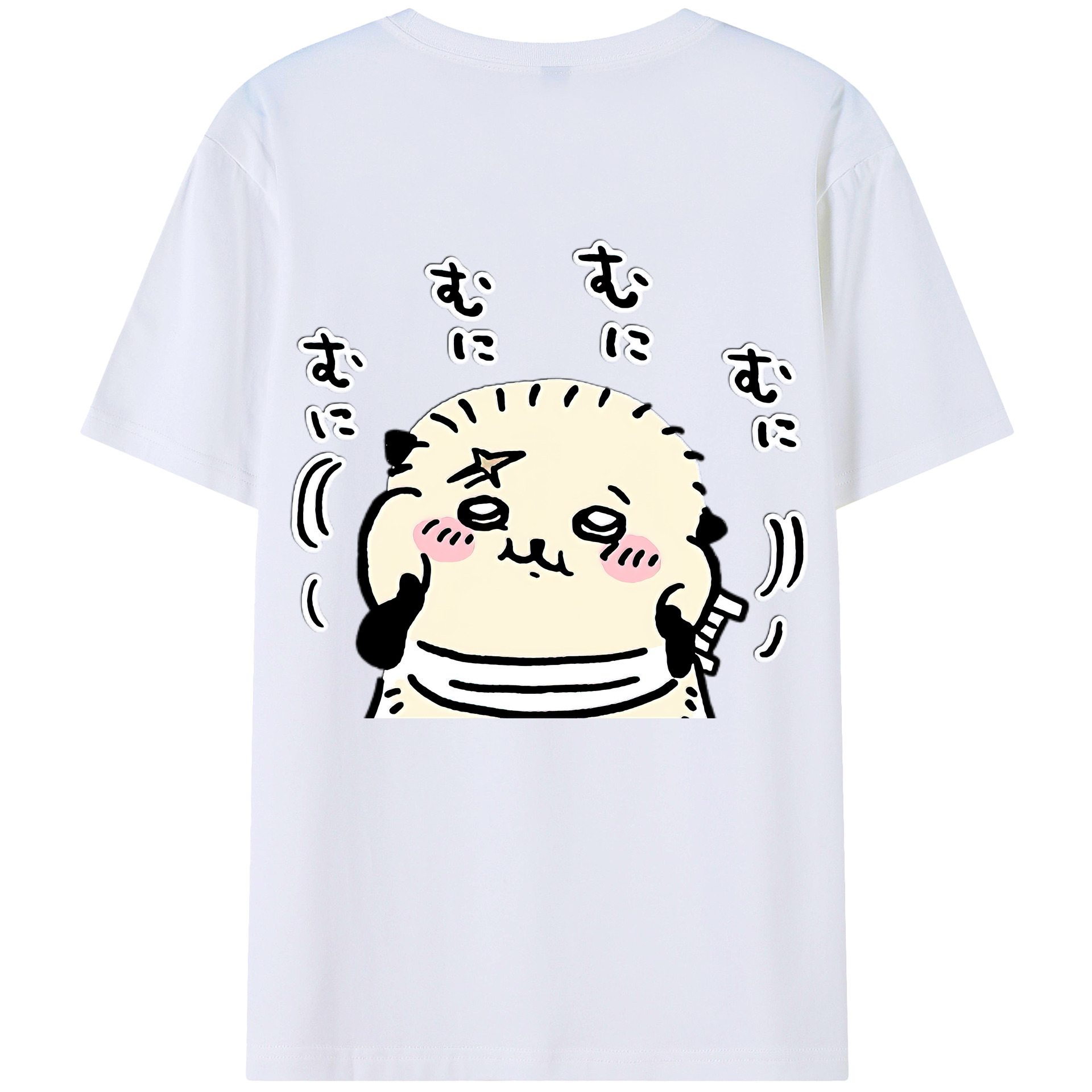 （画像用） ちいかわ ラッコ Chii-kawa Sea otter 綿100％半袖Tシャツ（背面プリント）
