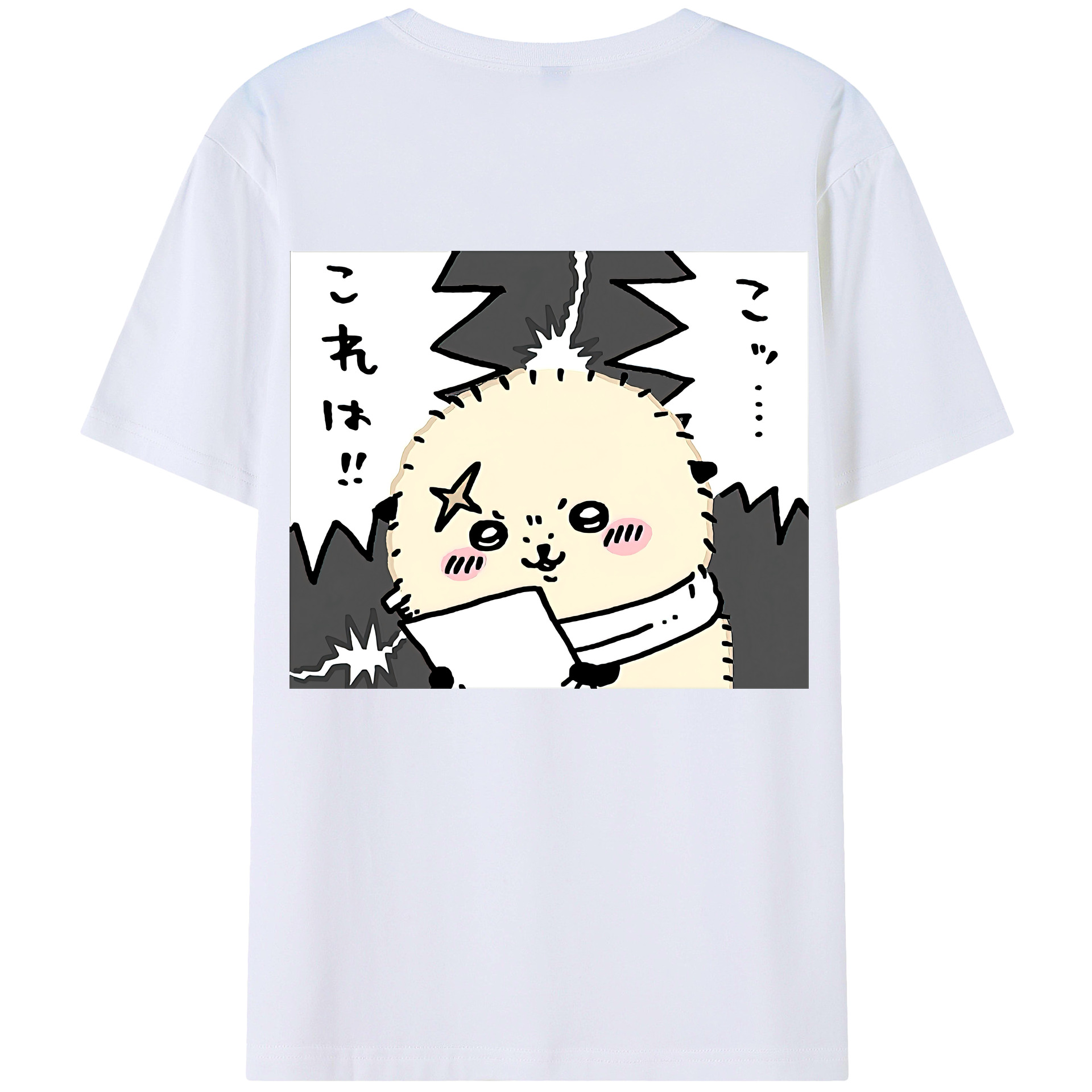 （画像用） ちいかわ ラッコ Chii-kawa Sea otter 綿100％半袖Tシャツ（背面プリント）