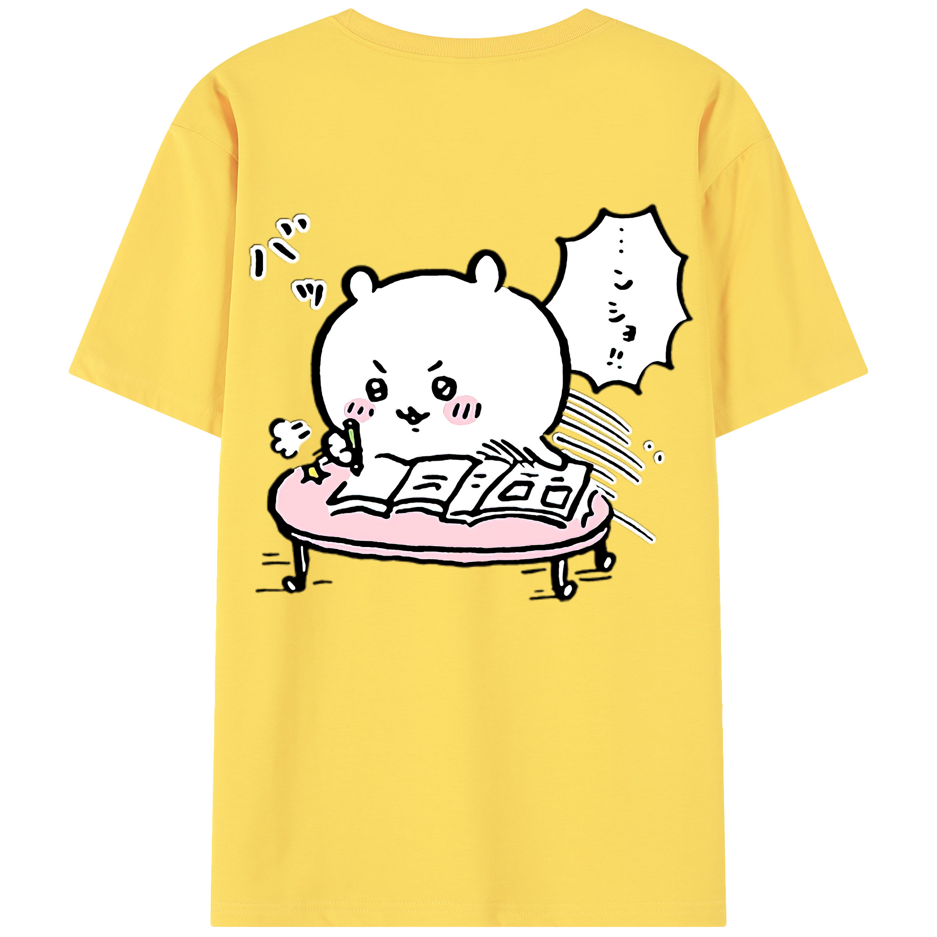 （画像用） ちいかわ ちいかわ Chii-kawa chiikawa 綿100％半袖Tシャツ（背面プリント）