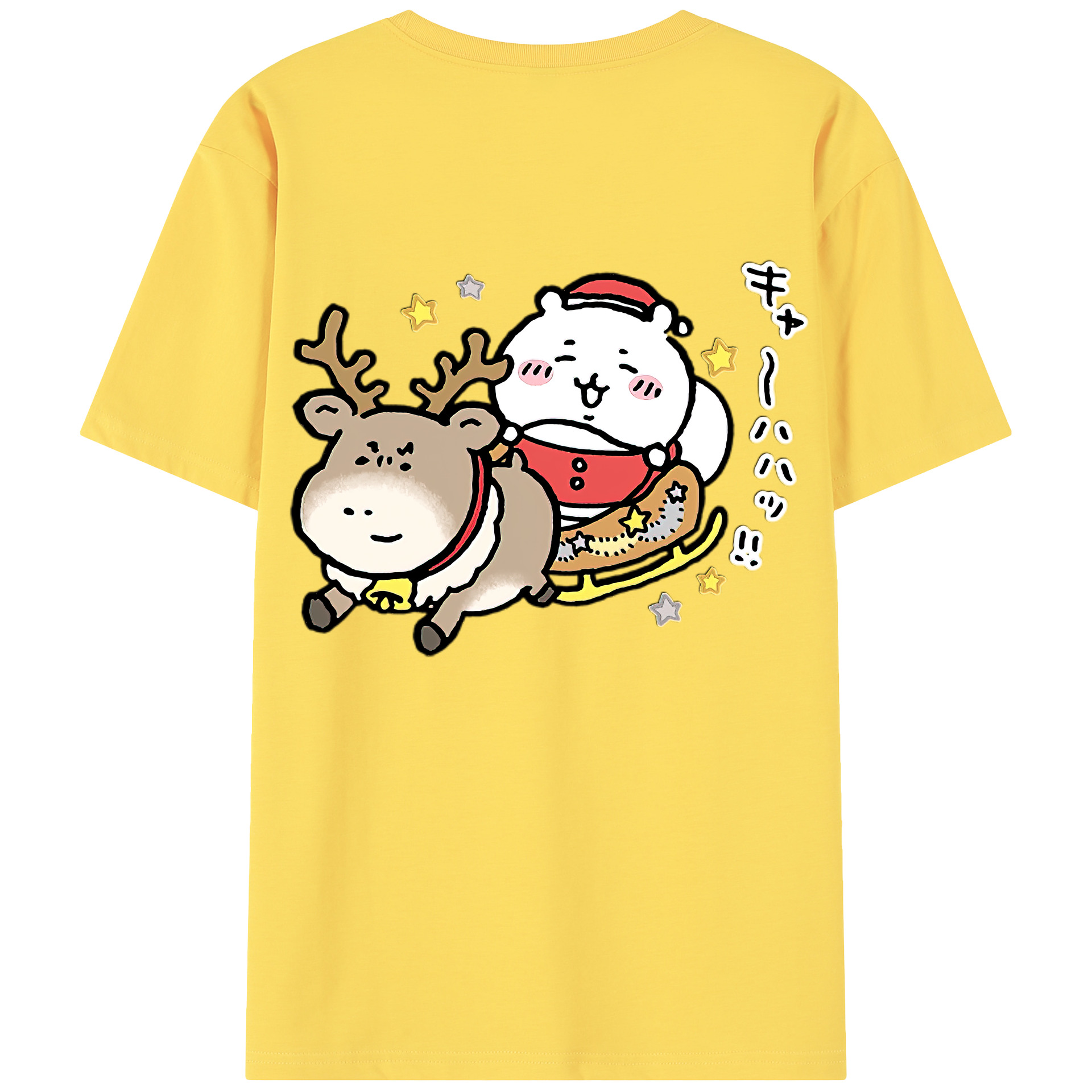 （画像用） ちいかわ ちいかわ Chii-kawa chiikawa 綿100％半袖Tシャツ（背面プリント）