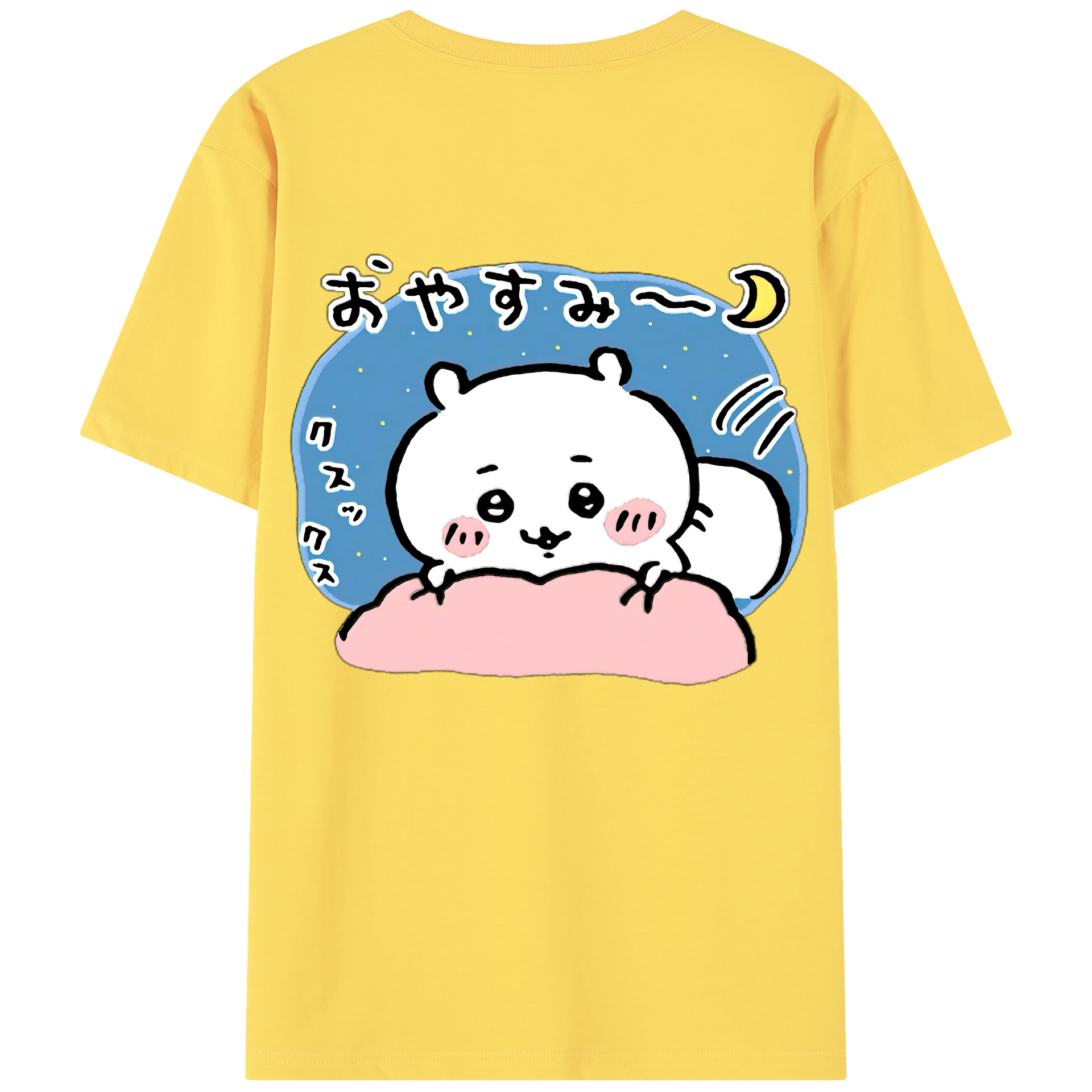 （画像用） ちいかわ ちいかわ Chii-kawa chiikawa 綿100％半袖Tシャツ（背面プリント）