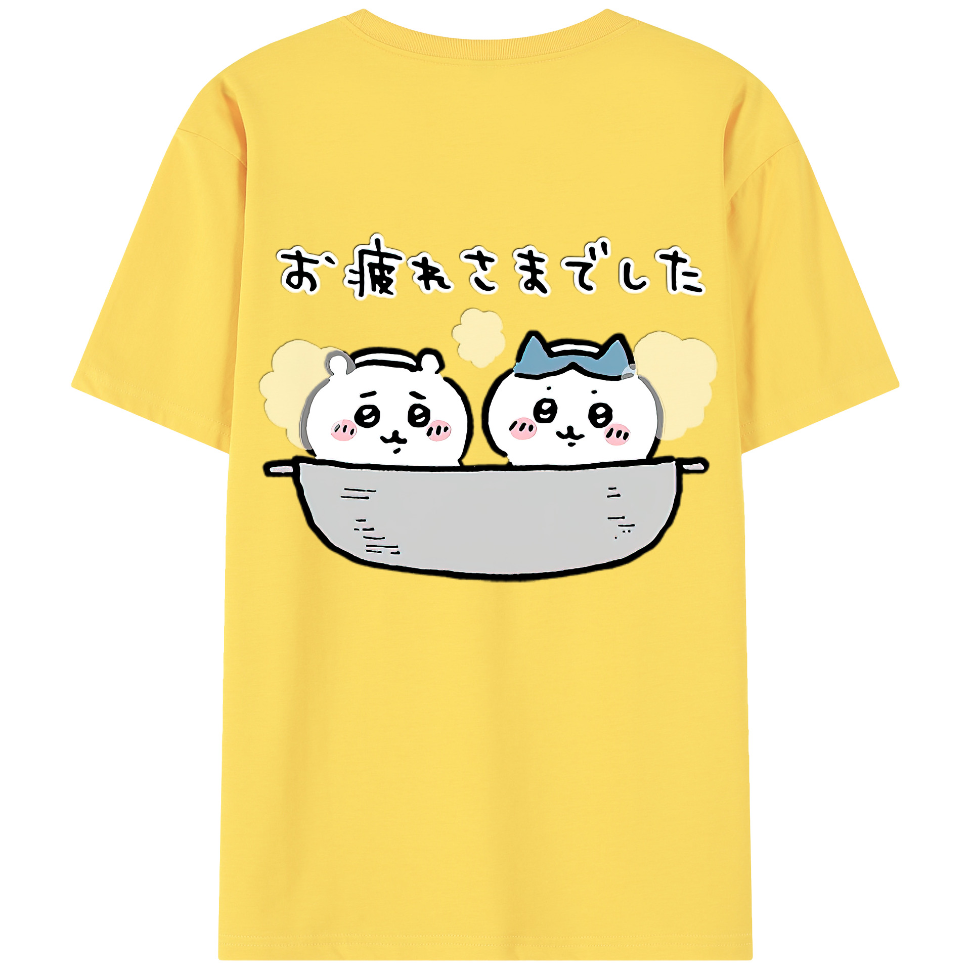 （画像用） ちいかわ ハチワレ Chii-kawa hachiware 綿100％半袖Tシャツ（背面プリント）