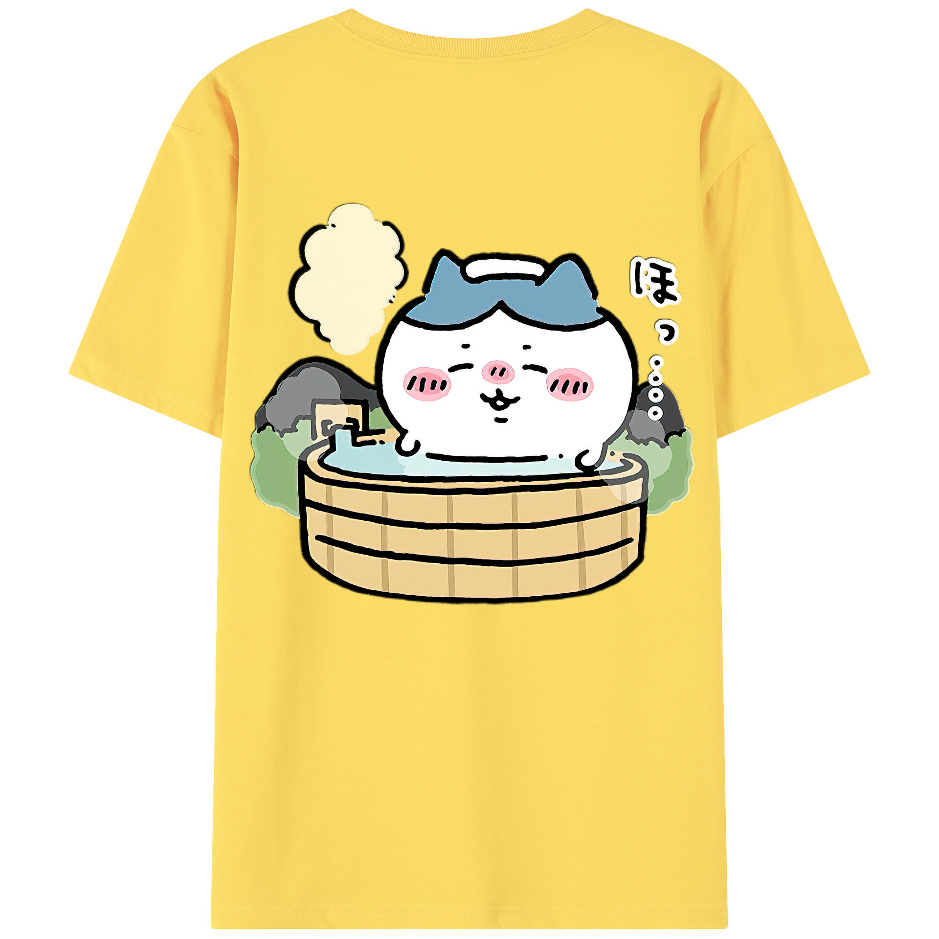 （画像用） ちいかわ ハチワレ Chii-kawa hachiware 綿100％半袖Tシャツ（背面プリント）