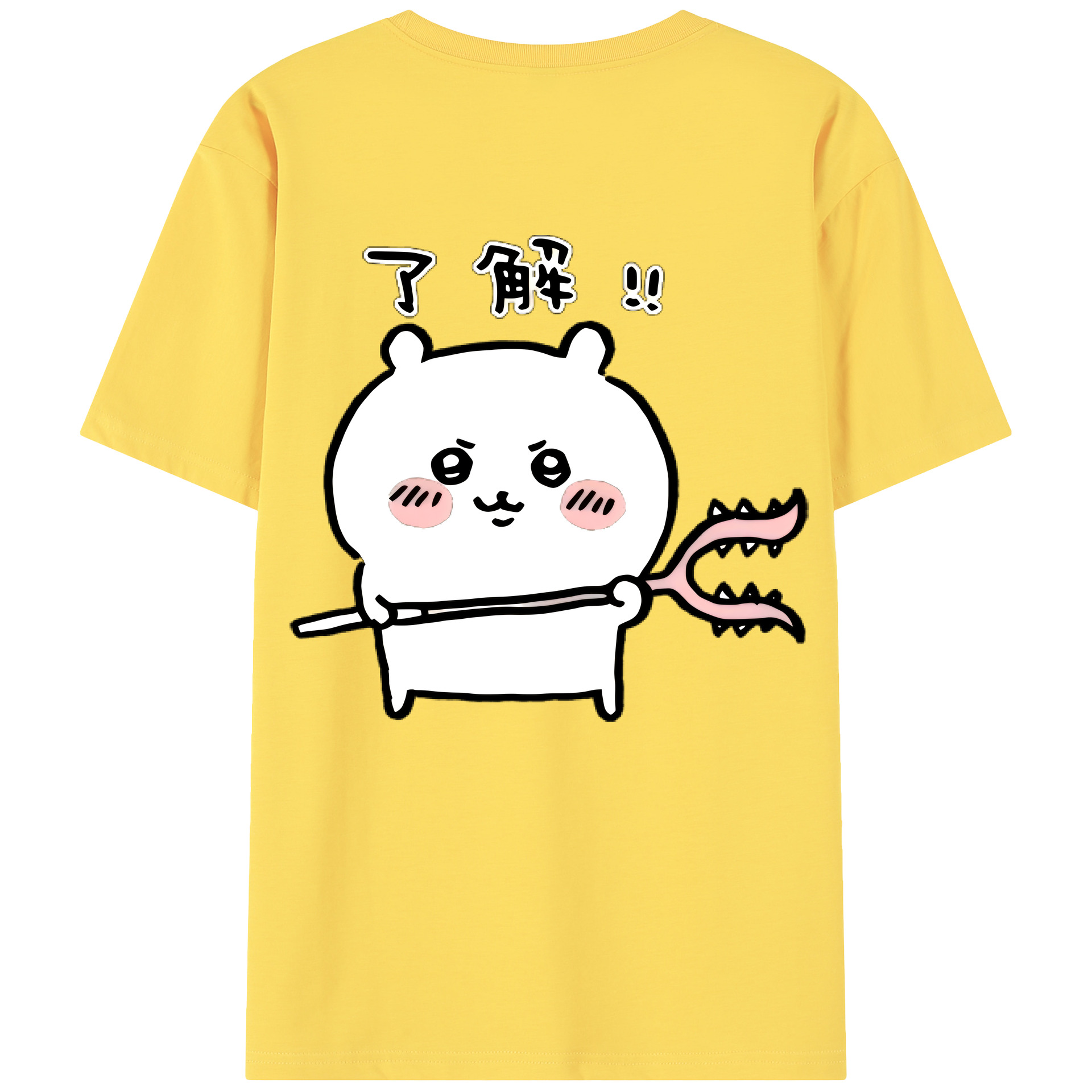 （画像用） ちいかわ ちいかわ Chii-kawa chiikawa 綿100％半袖Tシャツ（背面プリント）