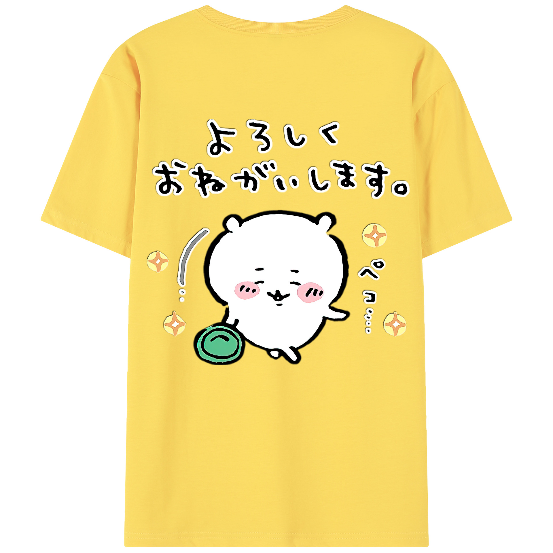 （画像用） ちいかわ ちいかわ Chii-kawa chiikawa 綿100％半袖Tシャツ（背面プリント）