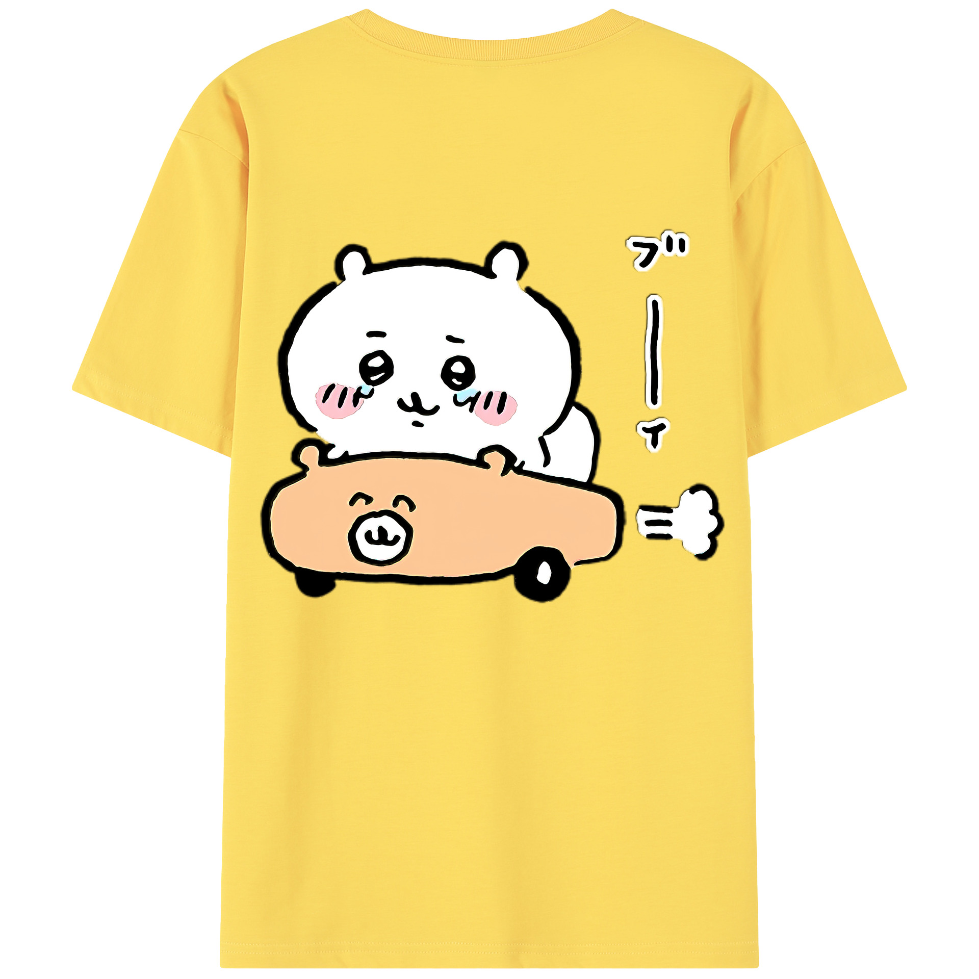 （画像用） ちいかわ ちいかわ Chii-kawa chiikawa 綿100％半袖Tシャツ（背面プリント）