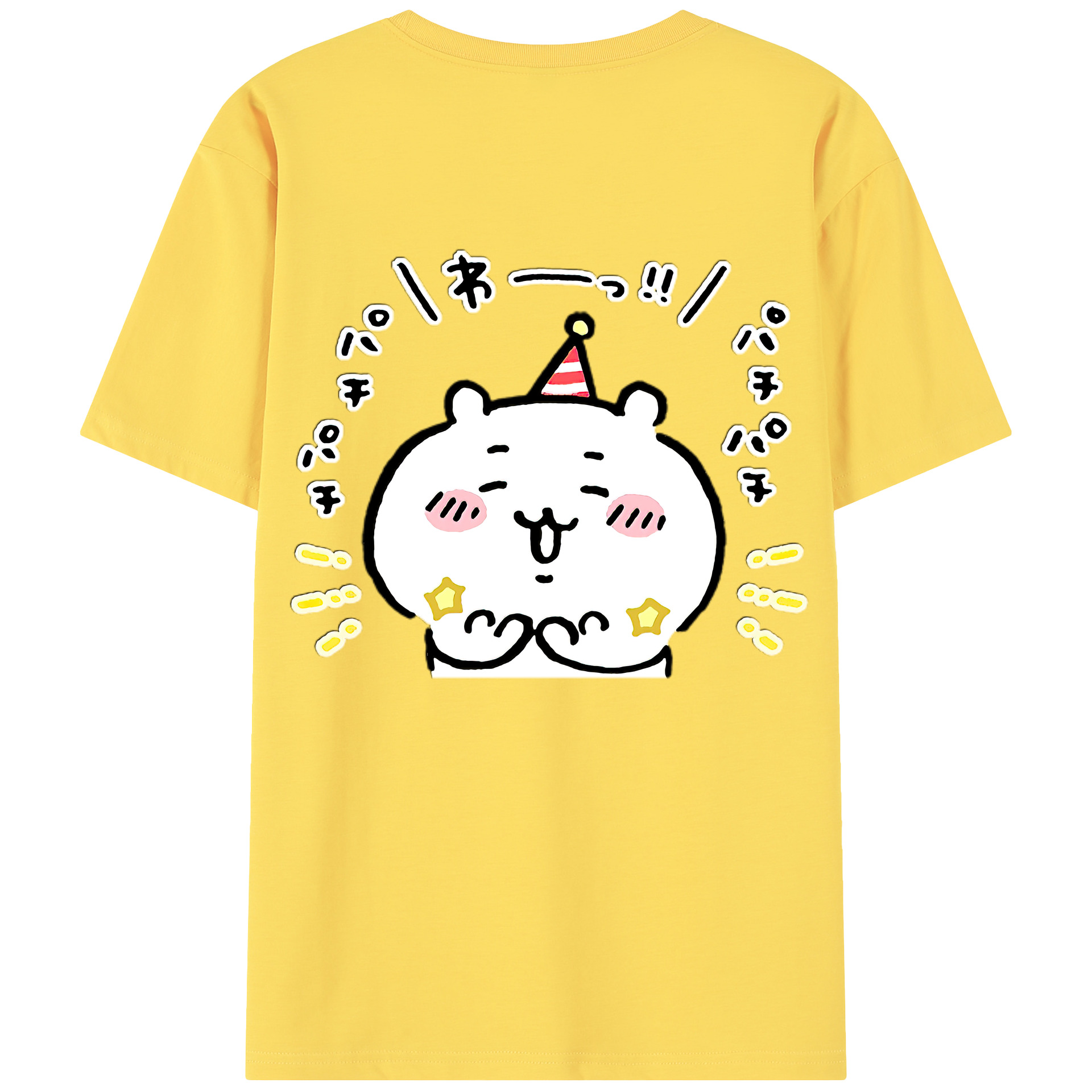 （画像用） ちいかわ ちいかわ Chii-kawa chiikawa 綿100％半袖Tシャツ（背面プリント）