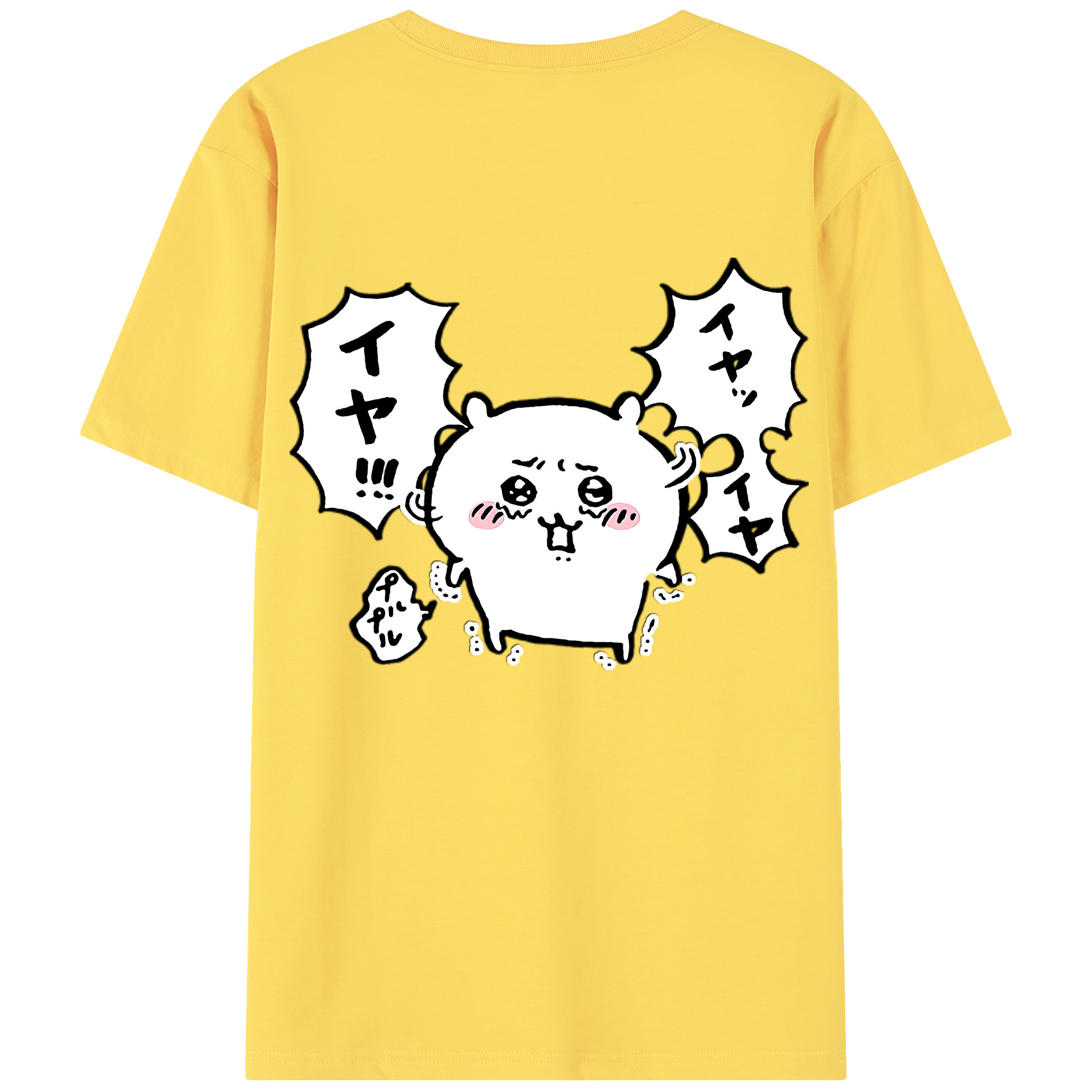 （画像用） ちいかわ ちいかわ Chii-kawa chiikawa 綿100％半袖Tシャツ（背面プリント）