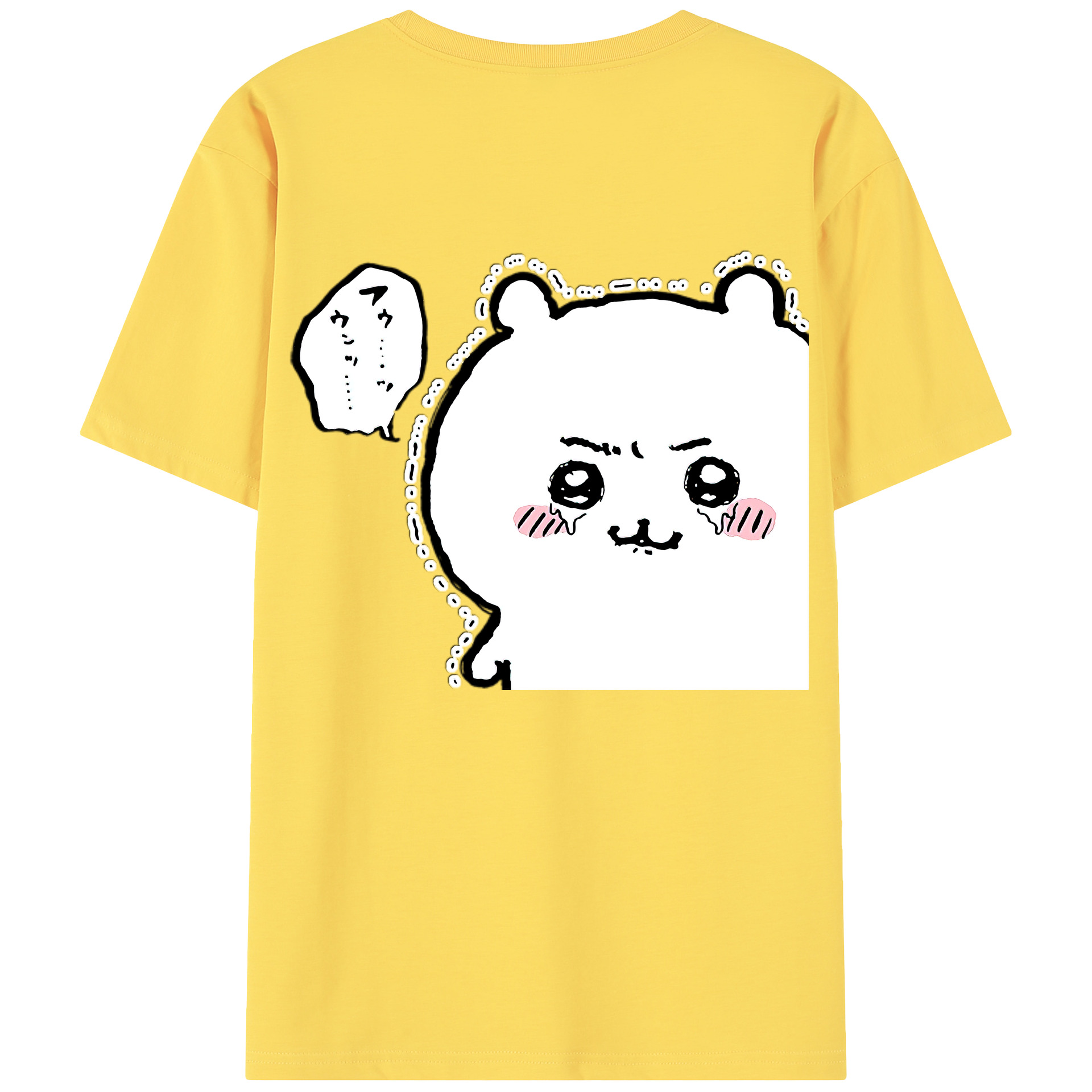 （画像用） ちいかわ ちいかわ Chii-kawa chiikawa 綿100％半袖Tシャツ（背面プリント）
