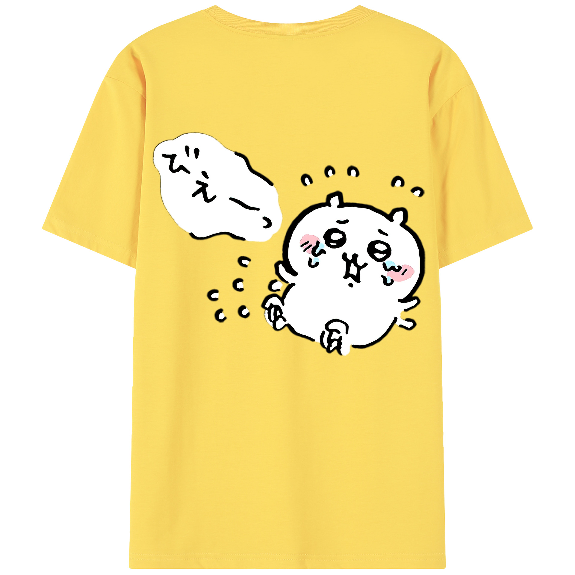 （画像用） ちいかわ ちいかわ Chii-kawa chiikawa 綿100％半袖Tシャツ（背面プリント）