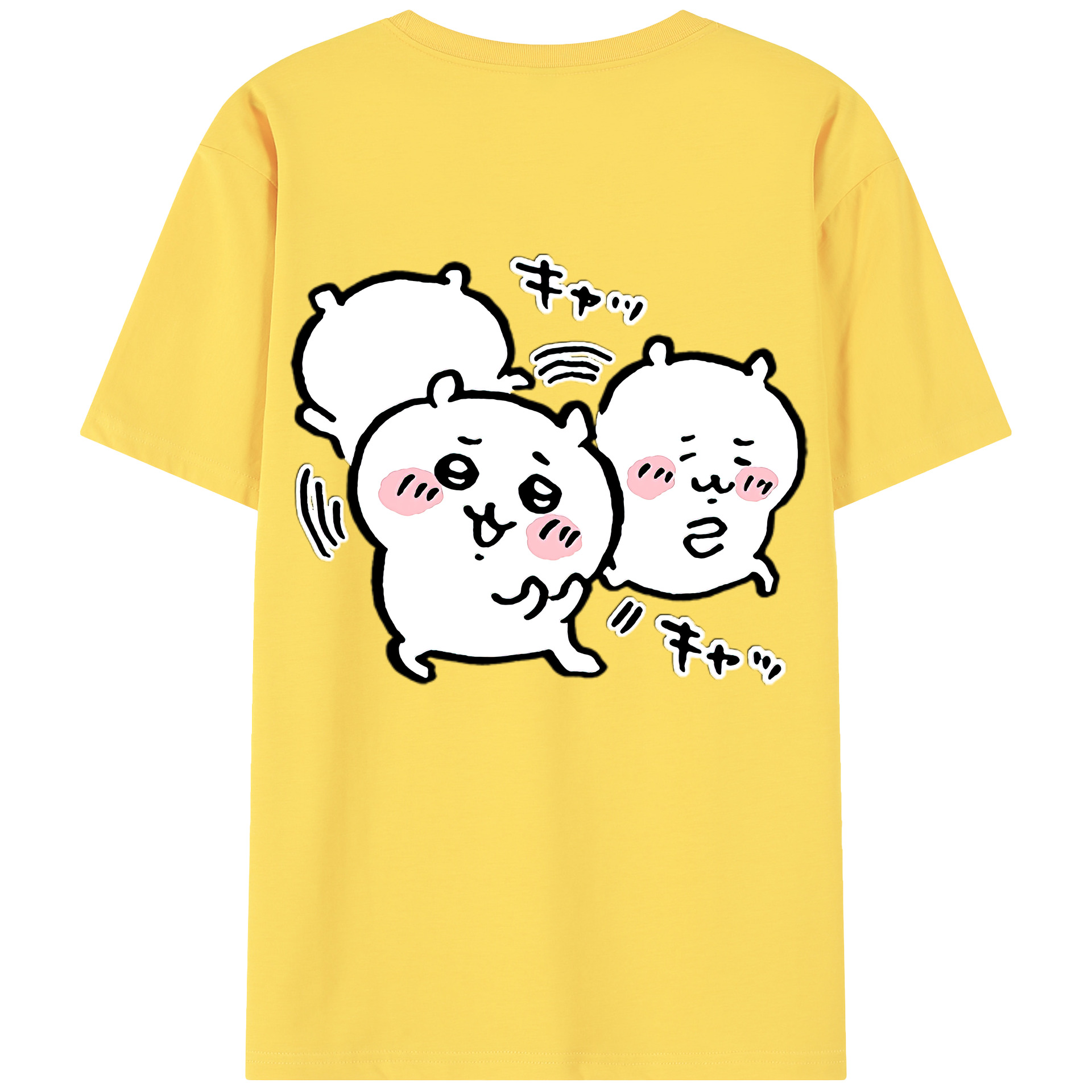 （画像用） ちいかわ ちいかわ Chii-kawa chiikawa 綿100％半袖Tシャツ（背面プリント）