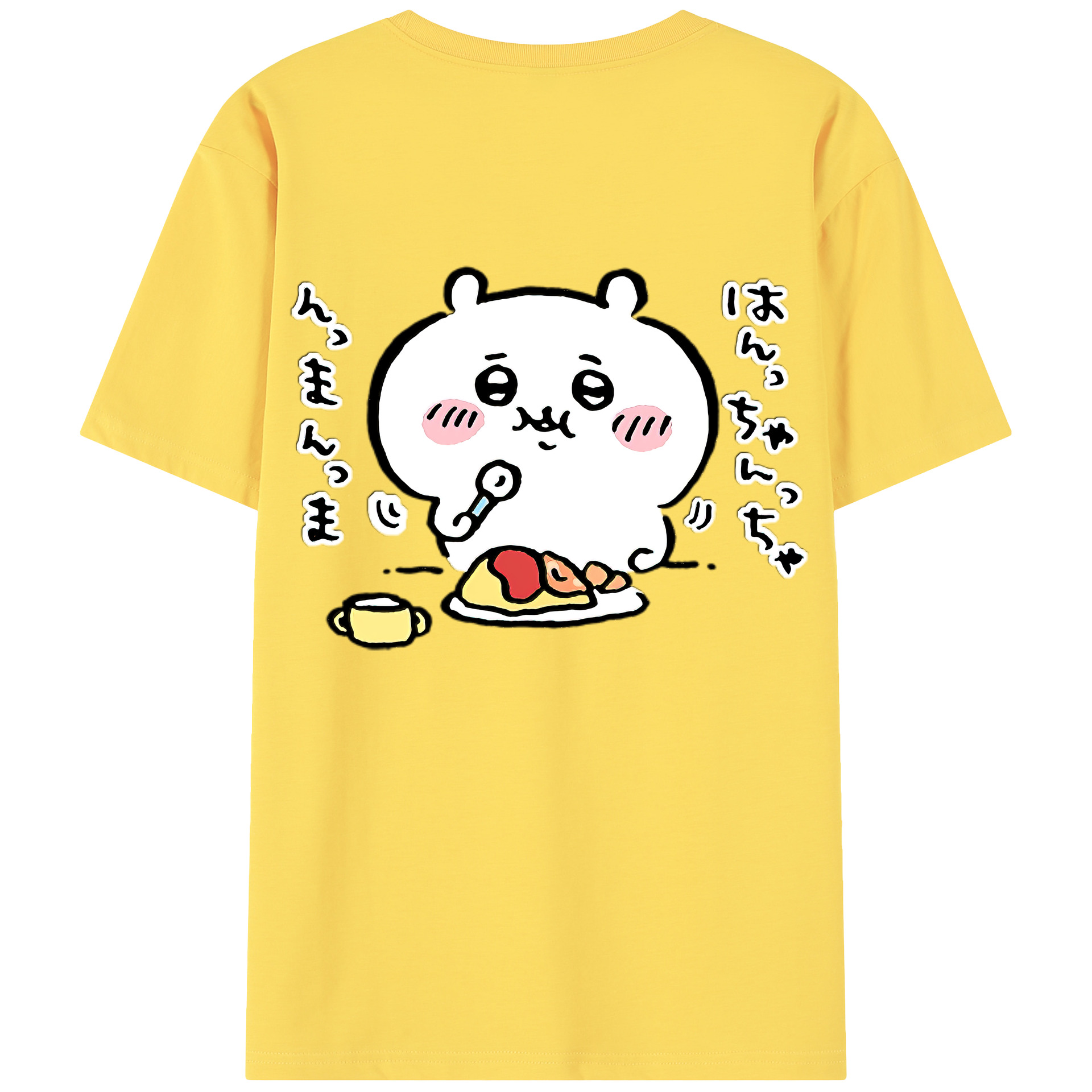 （画像用） ちいかわ ちいかわ Chii-kawa chiikawa 綿100％半袖Tシャツ（背面プリント）
