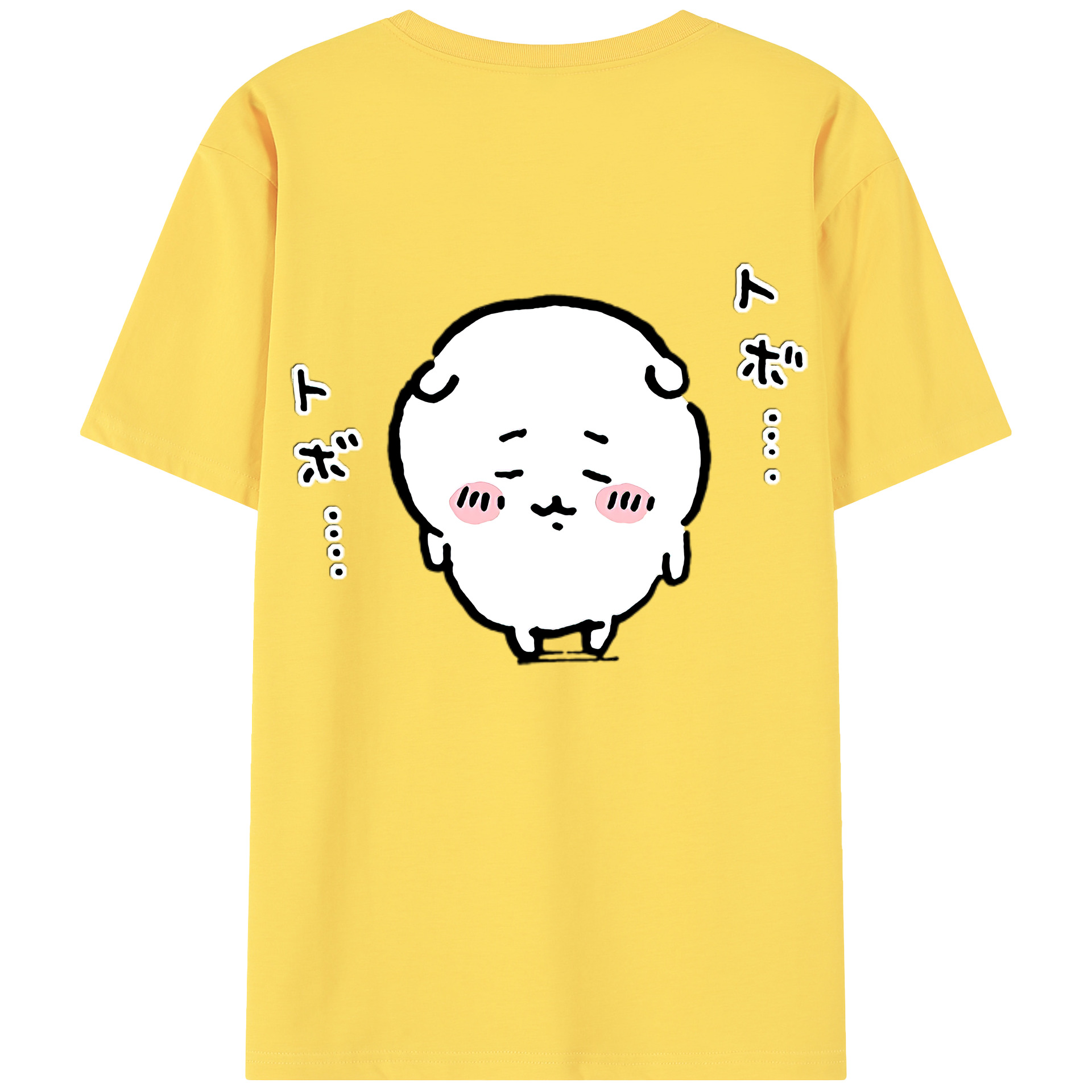 （画像用） ちいかわ ちいかわ Chii-kawa chiikawa 綿100％半袖Tシャツ（背面プリント）