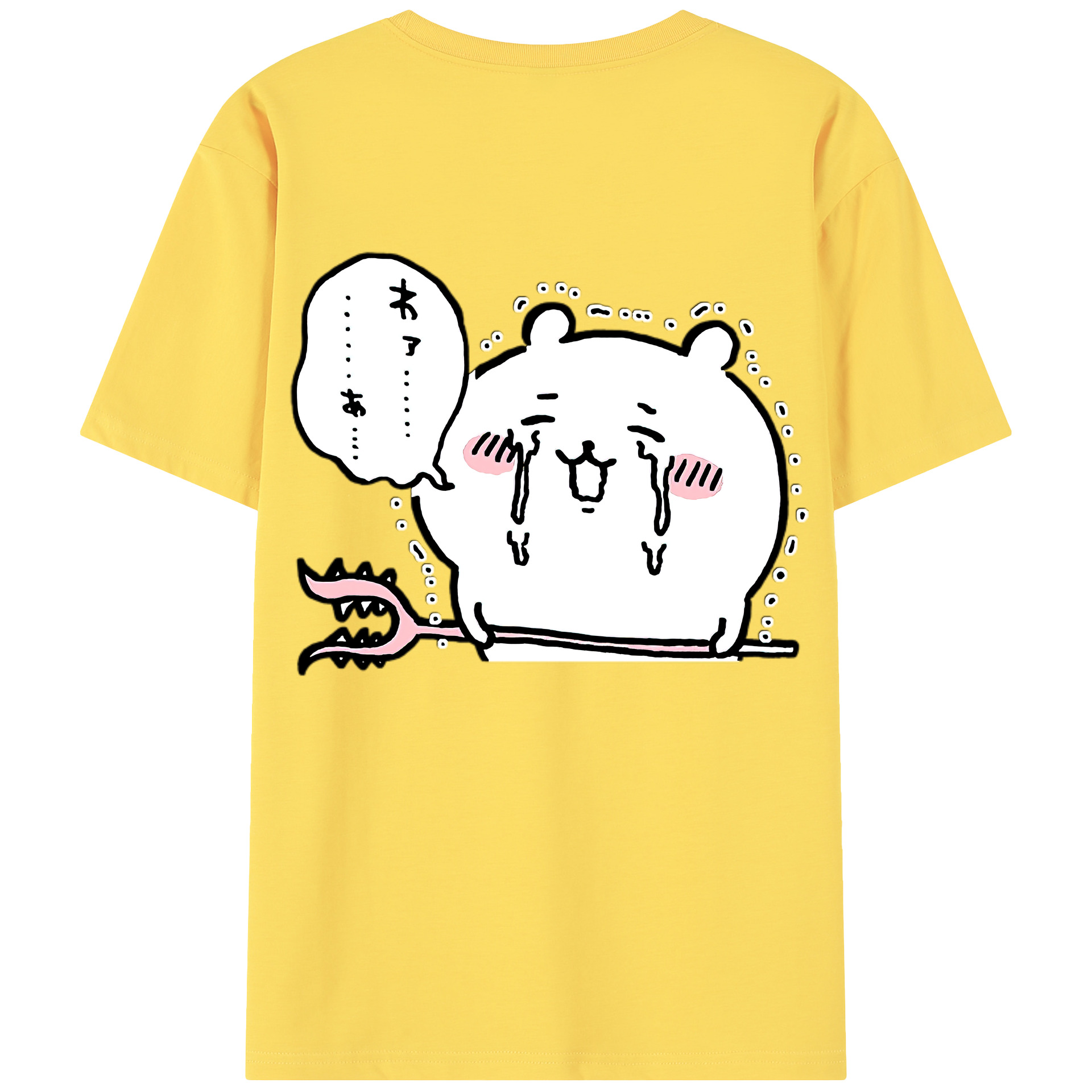 （画像用） ちいかわ ちいかわ Chii-kawa chiikawa 綿100％半袖Tシャツ（背面プリント）