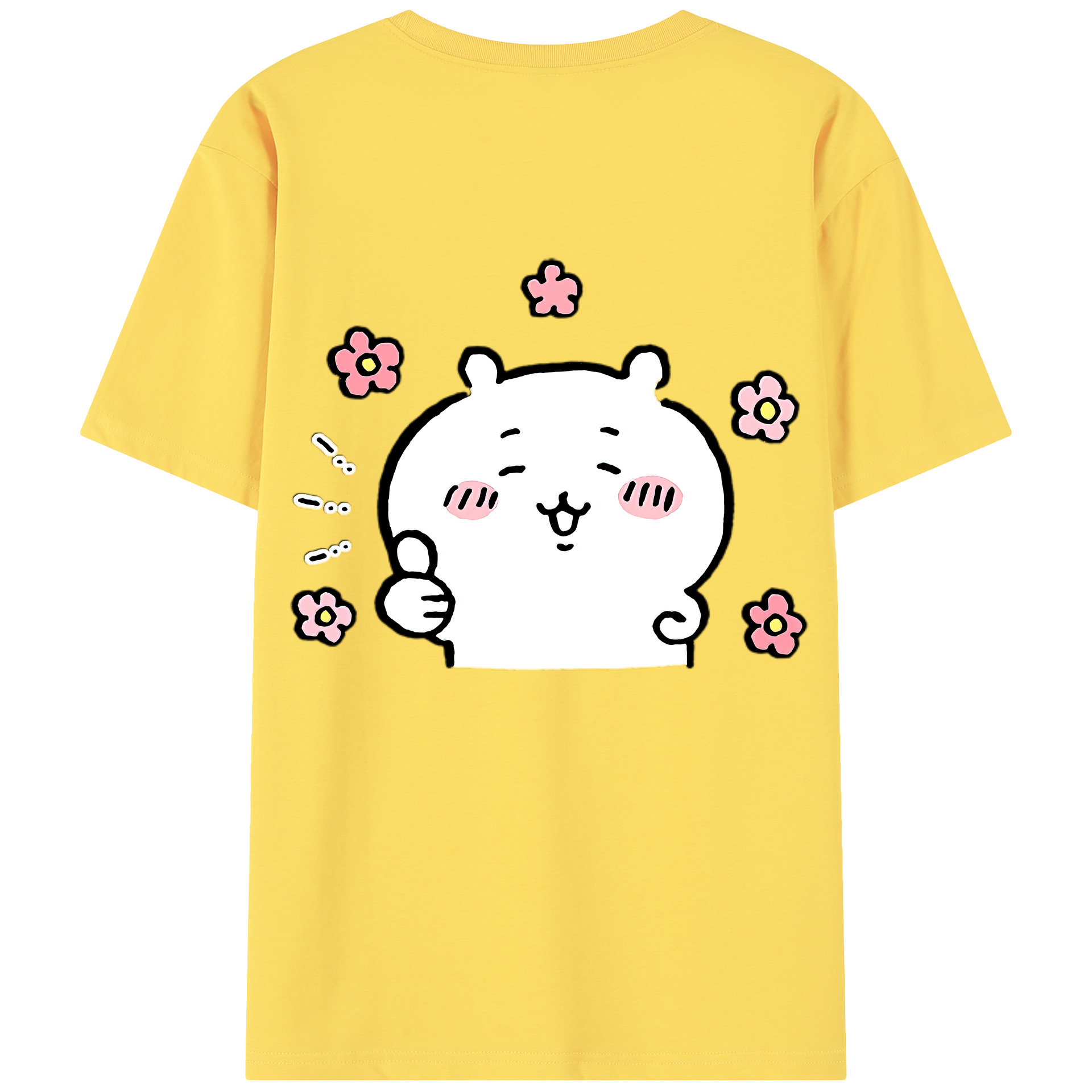 （画像用） ちいかわ ちいかわ Chii-kawa chiikawa 綿100％半袖Tシャツ（背面プリント）