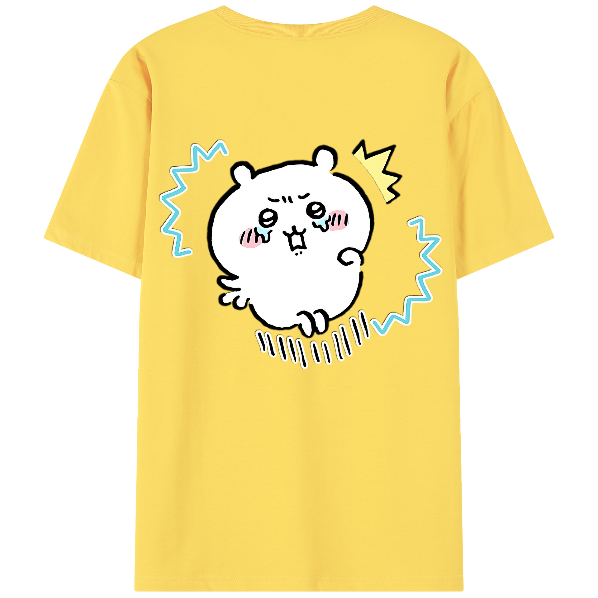 （画像用） ちいかわ ちいかわ Chii-kawa chiikawa 綿100％半袖Tシャツ（背面プリント）