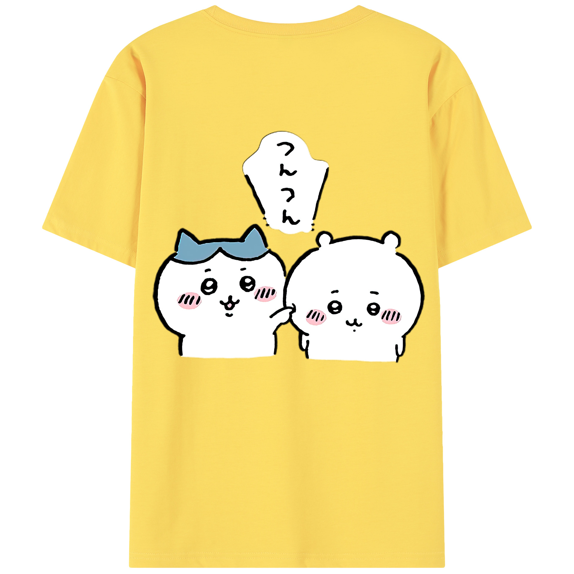 （画像用） ちいかわ ちいかわ Chii-kawa chiikawa 綿100％半袖Tシャツ（背面プリント）