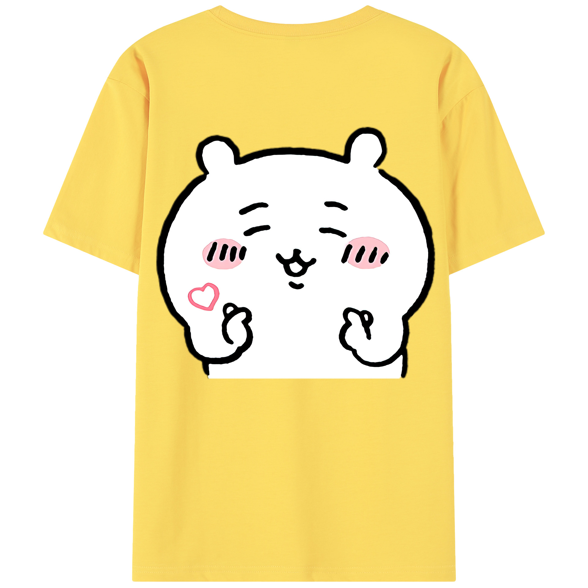 （画像用） ちいかわ ちいかわ Chii-kawa chiikawa 綿100％半袖Tシャツ（背面プリント）