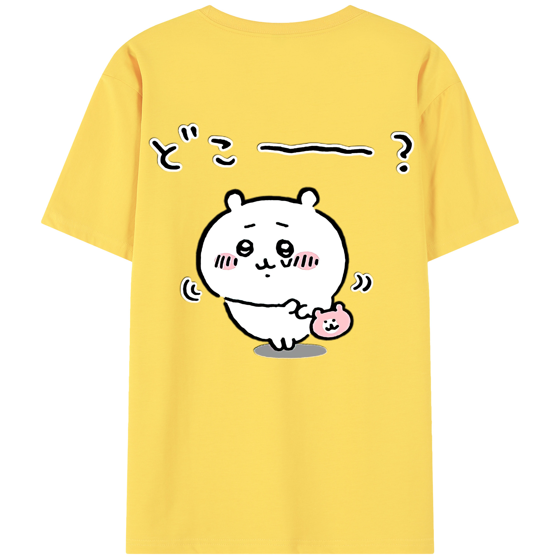 （画像用） ちいかわ ちいかわ Chii-kawa chiikawa 綿100％半袖Tシャツ（背面プリント）