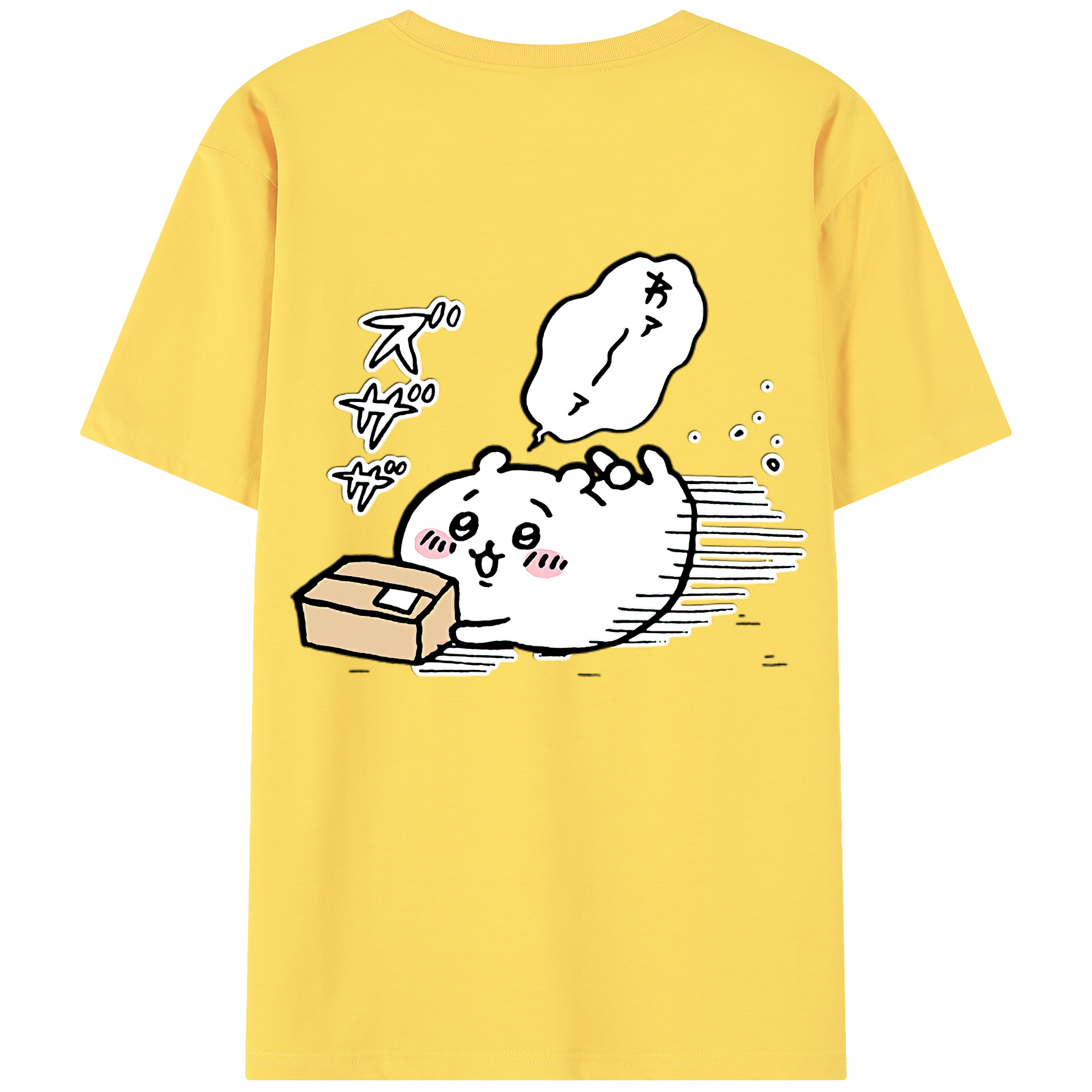 （画像用） ちいかわ ちいかわ Chii-kawa chiikawa 綿100％半袖Tシャツ（背面プリント）