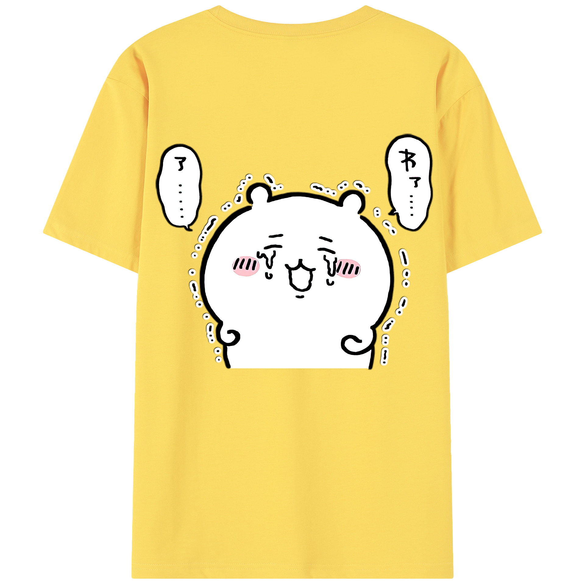 （画像用） ちいかわ ちいかわ Chii-kawa chiikawa 綿100％半袖Tシャツ（背面プリント）