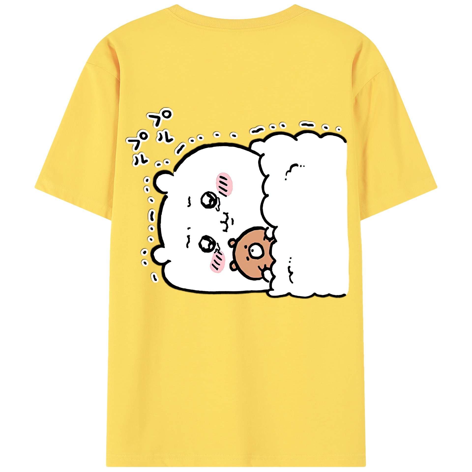 （画像用） ちいかわ ちいかわ Chii-kawa chiikawa 綿100％半袖Tシャツ（背面プリント）