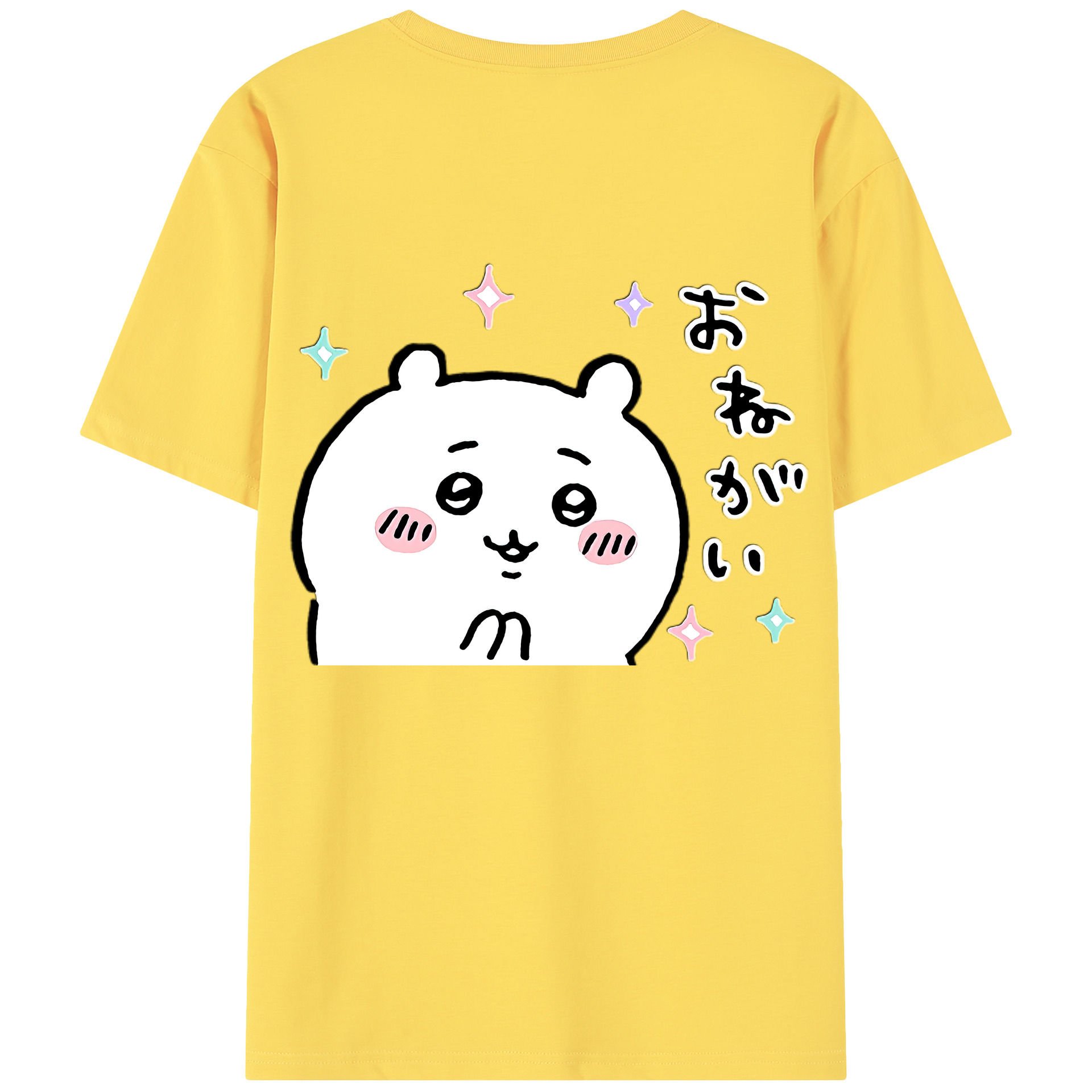 （画像用） ちいかわ ちいかわ Chii-kawa chiikawa 綿100％半袖Tシャツ（背面プリント）