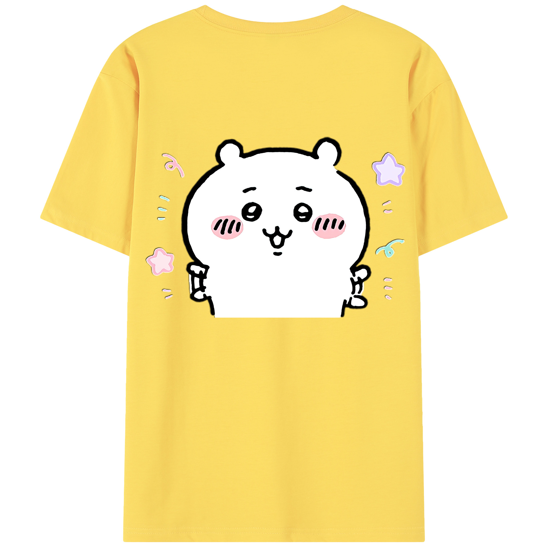 （画像用） ちいかわ ちいかわ Chii-kawa chiikawa 綿100％半袖Tシャツ（背面プリント）