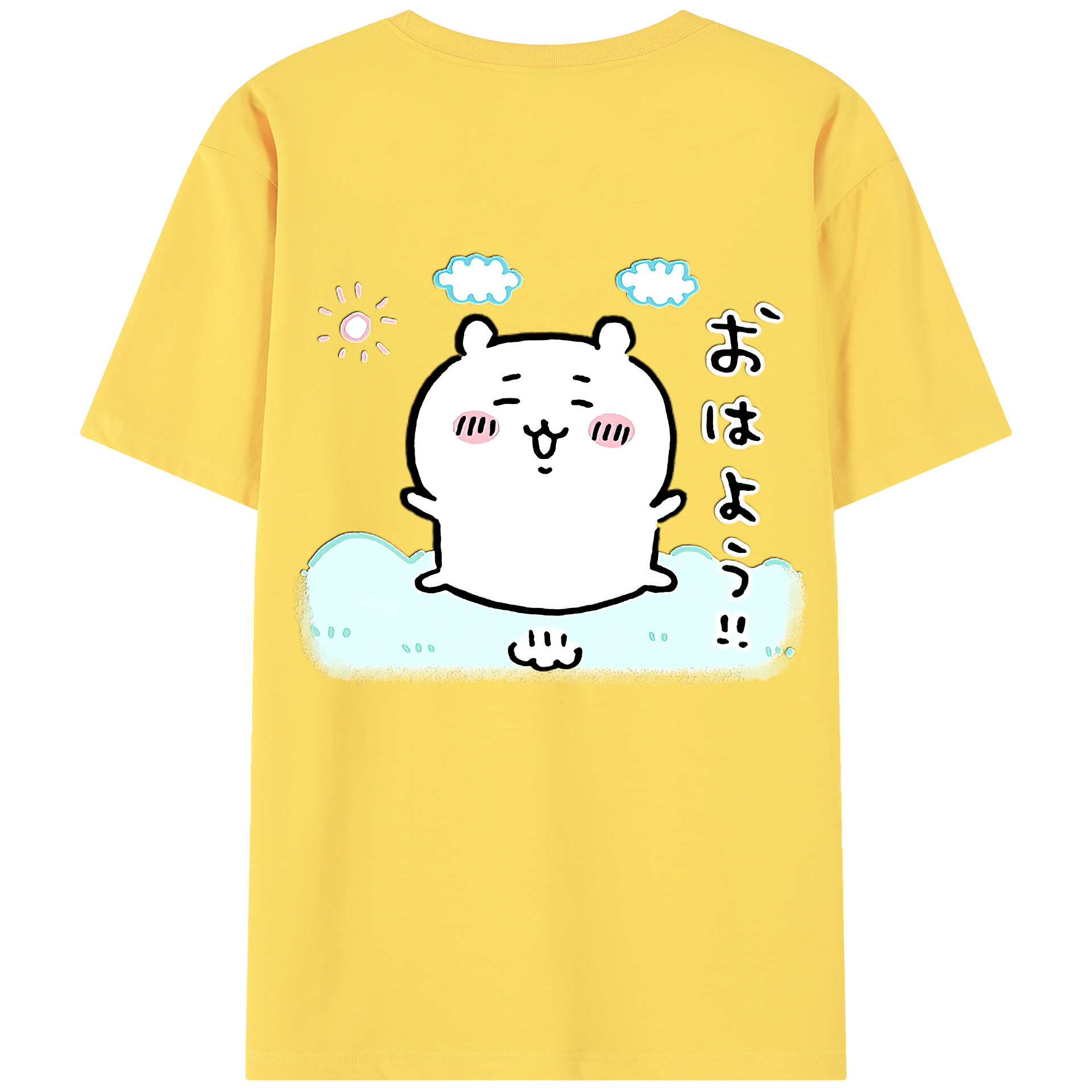 （画像用） ちいかわ ちいかわ Chii-kawa chiikawa 綿100％半袖Tシャツ（背面プリント）