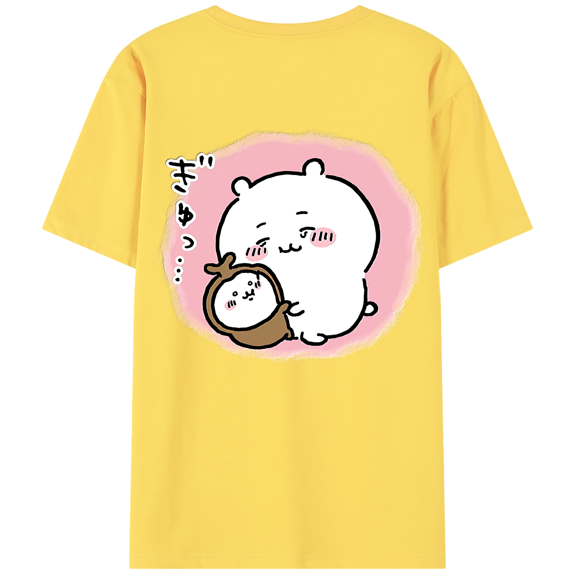 （画像用） ちいかわ ちいかわ Chii-kawa chiikawa 綿100％半袖Tシャツ（背面プリント）