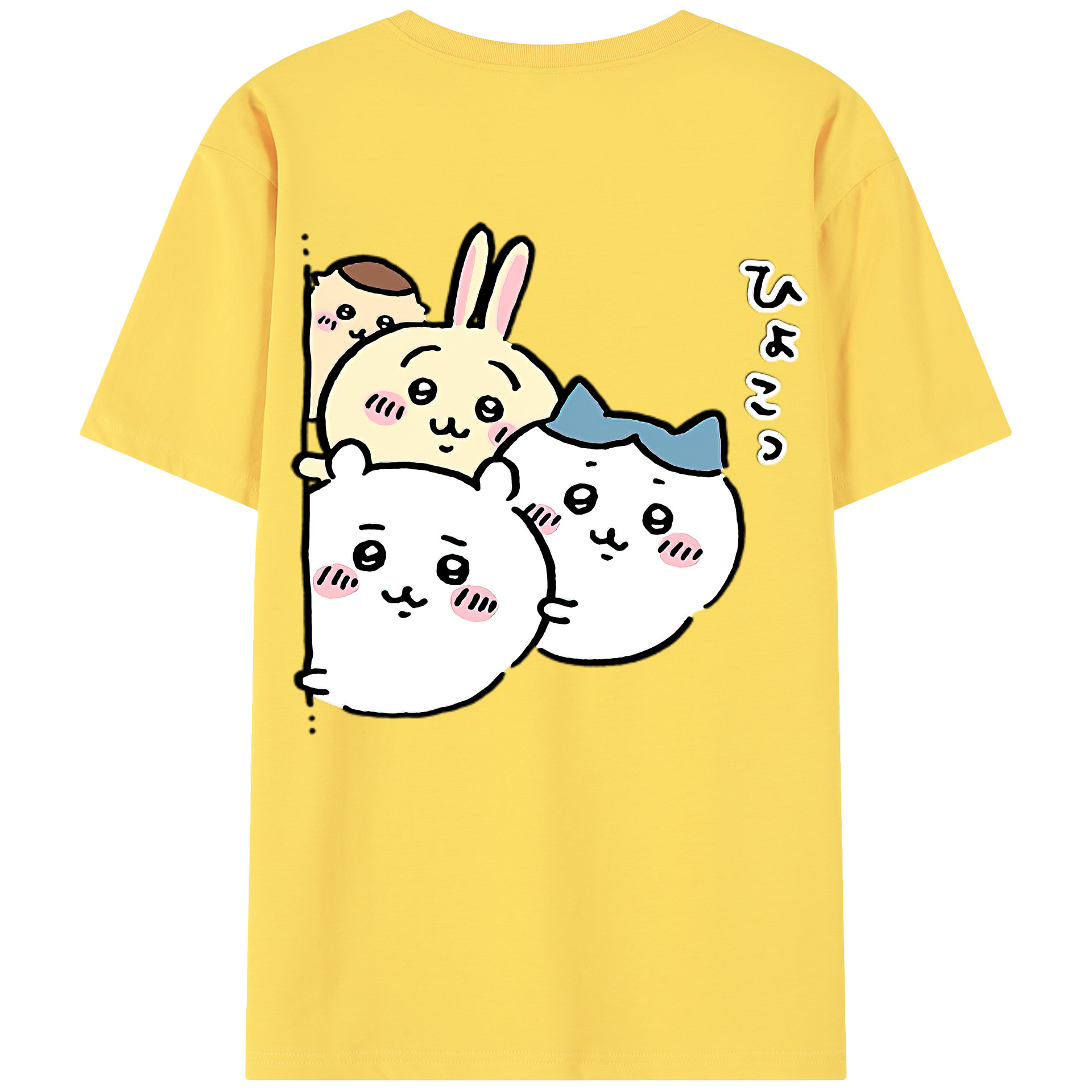 （画像用） ちいかわ ちいかわ Chii-kawa chiikawa 綿100％半袖Tシャツ（背面プリント）