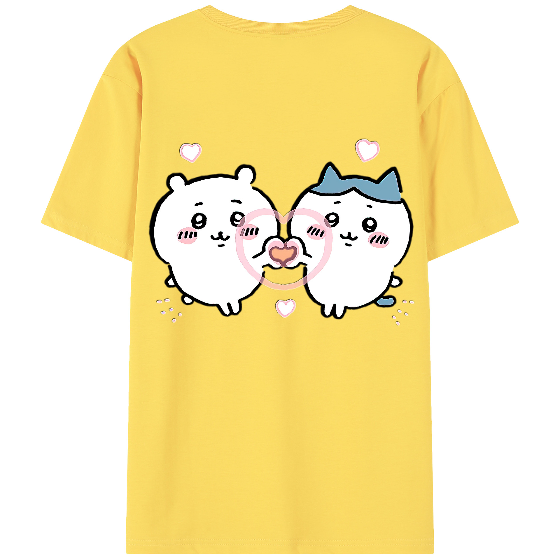 （画像用） ちいかわ ちいかわ Chii-kawa chiikawa 綿100％半袖Tシャツ（背面プリント）